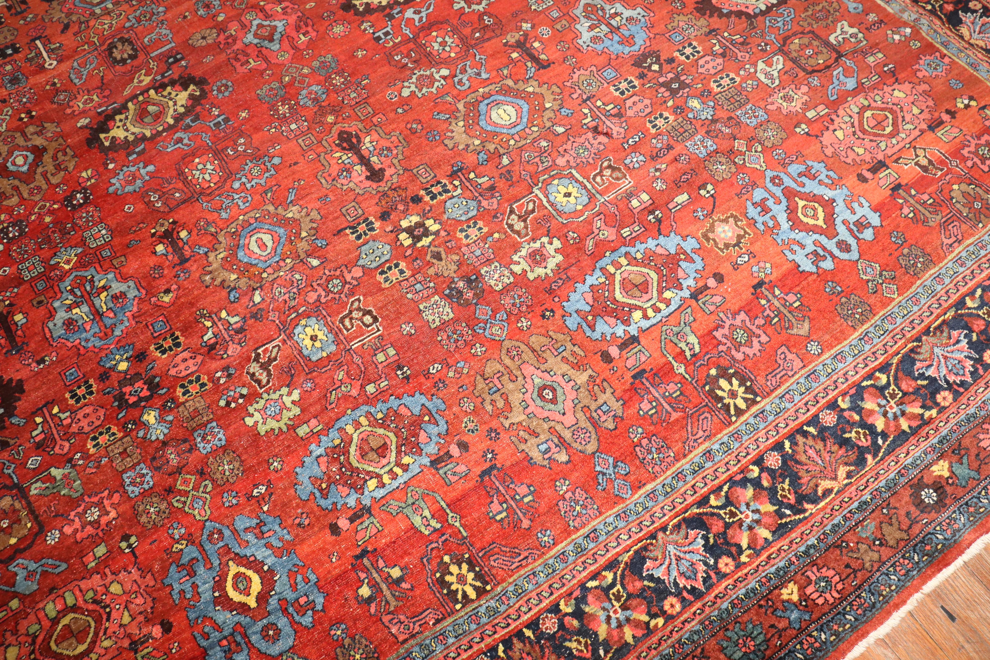 Zabihi Kollektion Juwelen getönter antiker persischer Bidjar-Teppich im Angebot 9