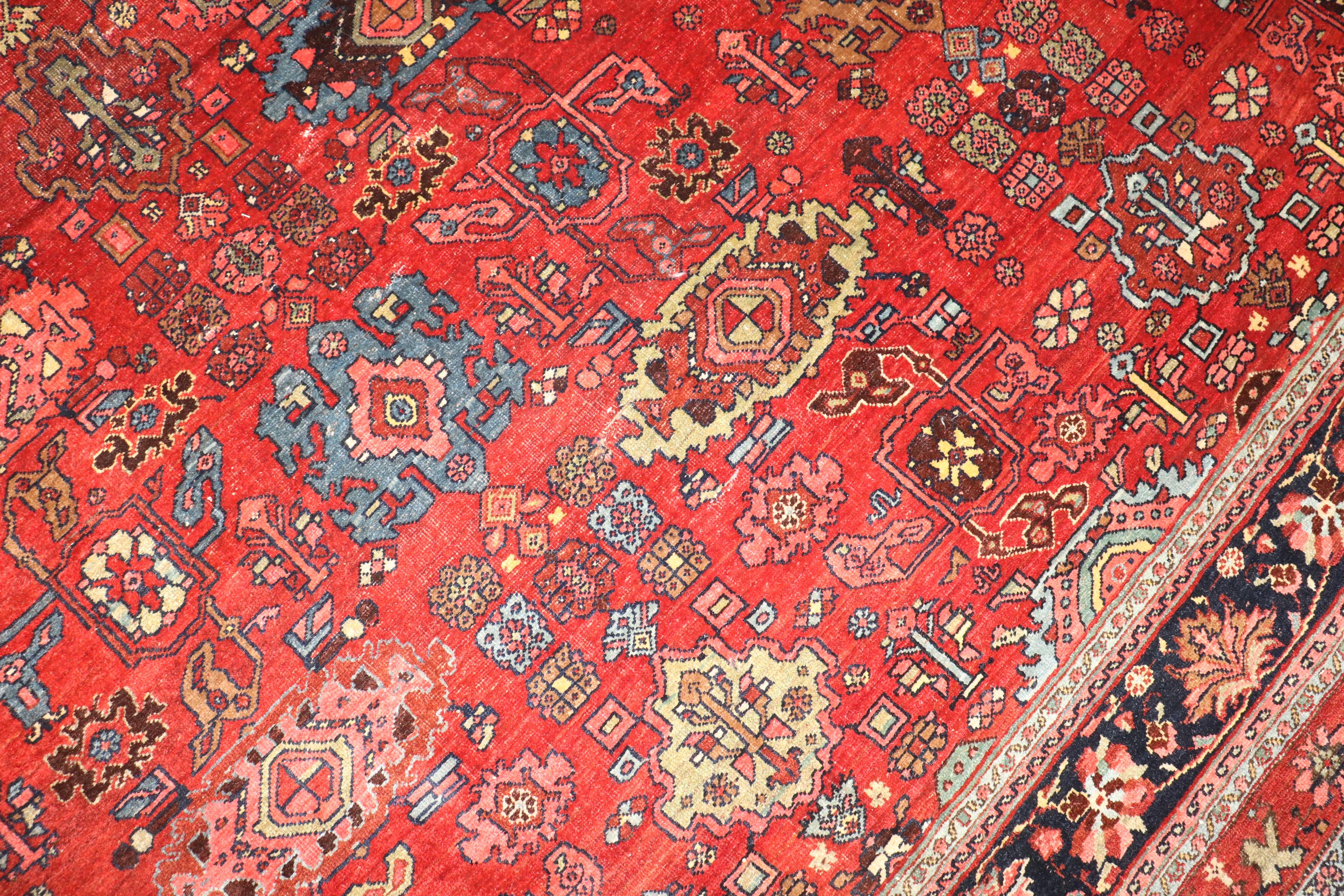 Zabihi Kollektion Juwelen getönter antiker persischer Bidjar-Teppich (Persisch) im Angebot