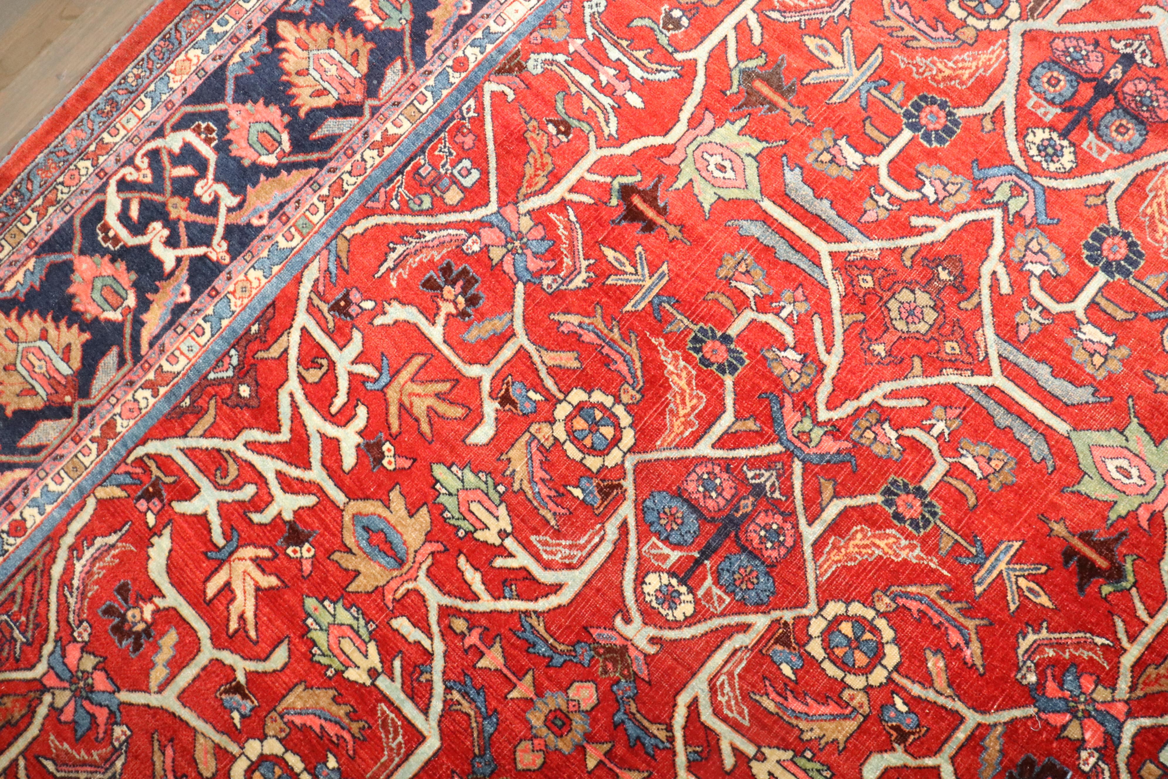 Colección Zabihi Alfombra Persa Antigua Bidjar Tonos Joya siglo XX en venta