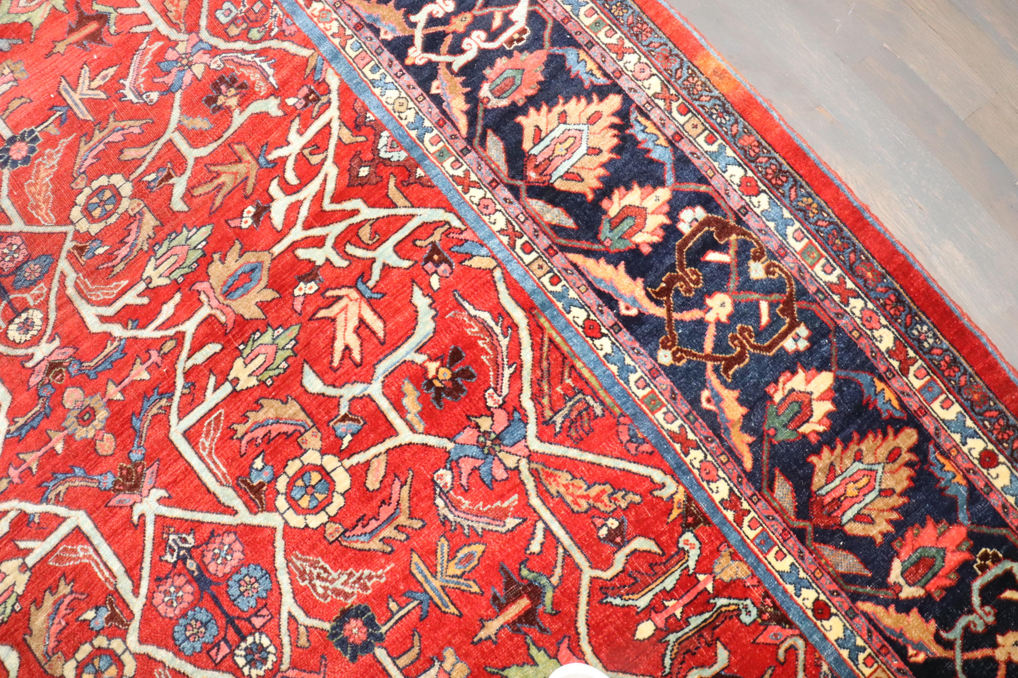 Colección Zabihi Alfombra Persa Antigua Bidjar Tonos Joya Lana en venta