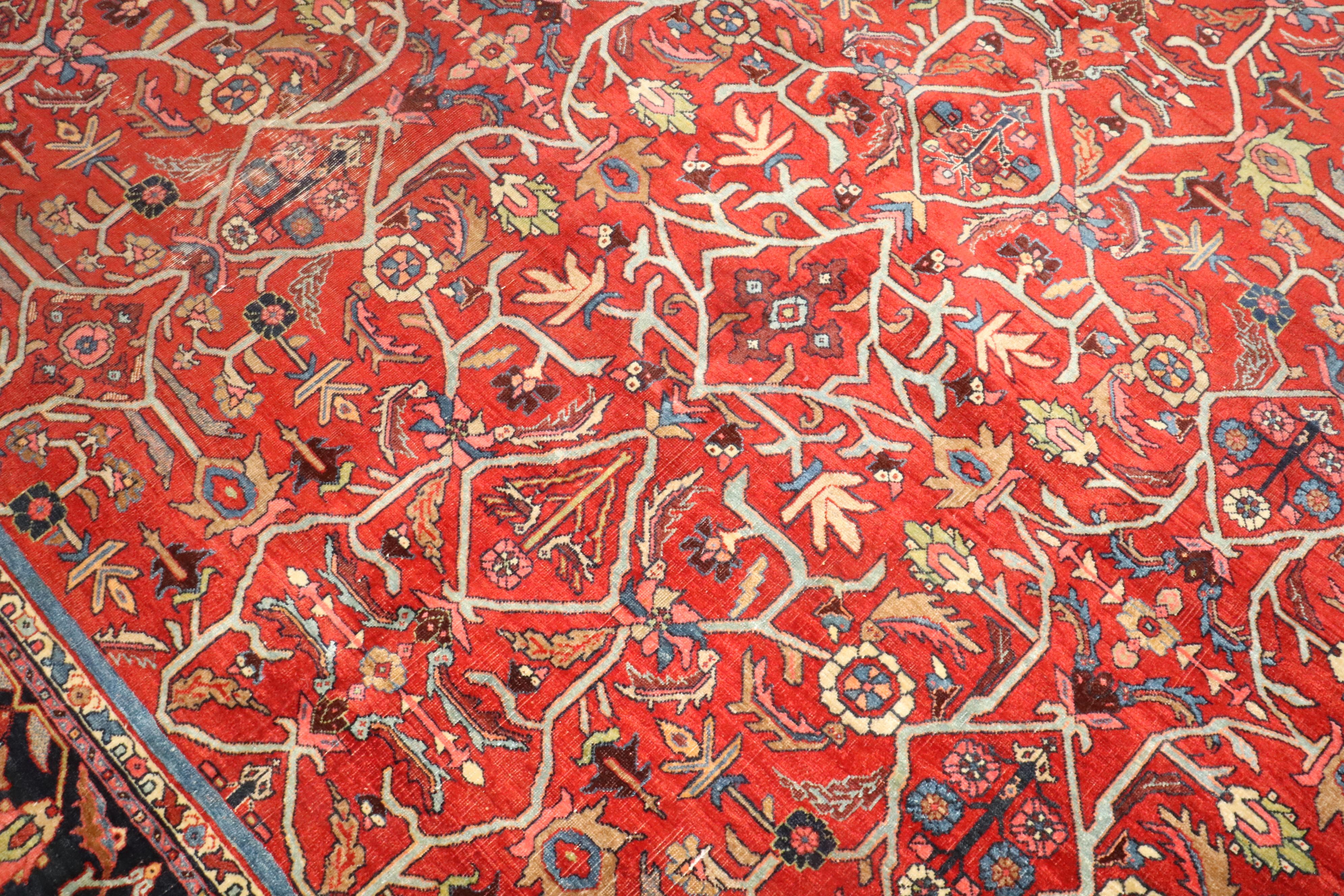 Colección Zabihi Alfombra Persa Antigua Bidjar Tonos Joya en venta 2