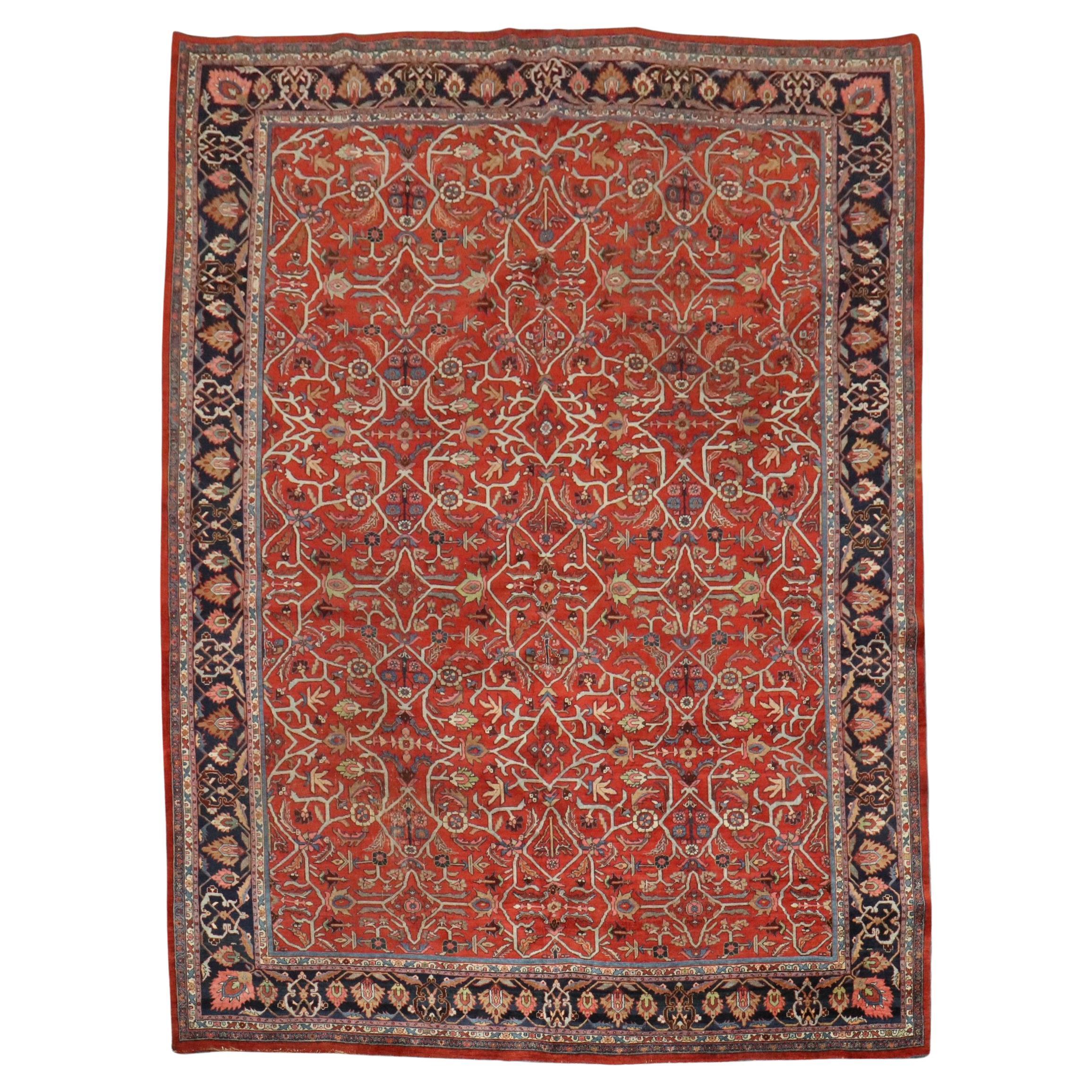 Zabihi Collection Jewel Toned Antique Persian Bidjar Rug