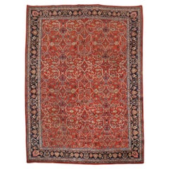 Zabihi Collection Jewel Toned Antique Persian Bidjar Rug