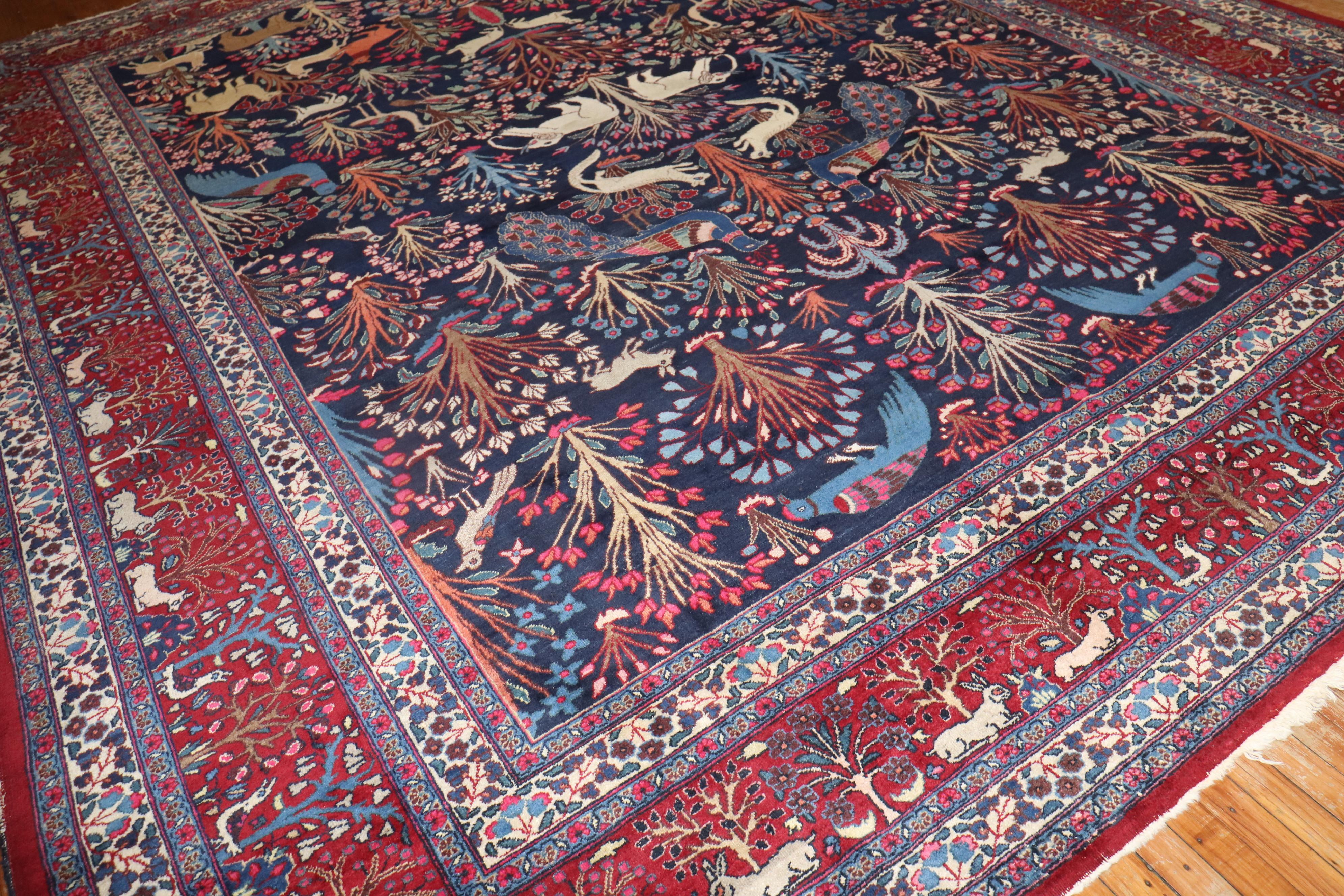 Eine frühe 20. Jahrhundert Persian Animal Pictorial Large Room Size Teppich

teppich nr. j3141
Größe 11' 7
