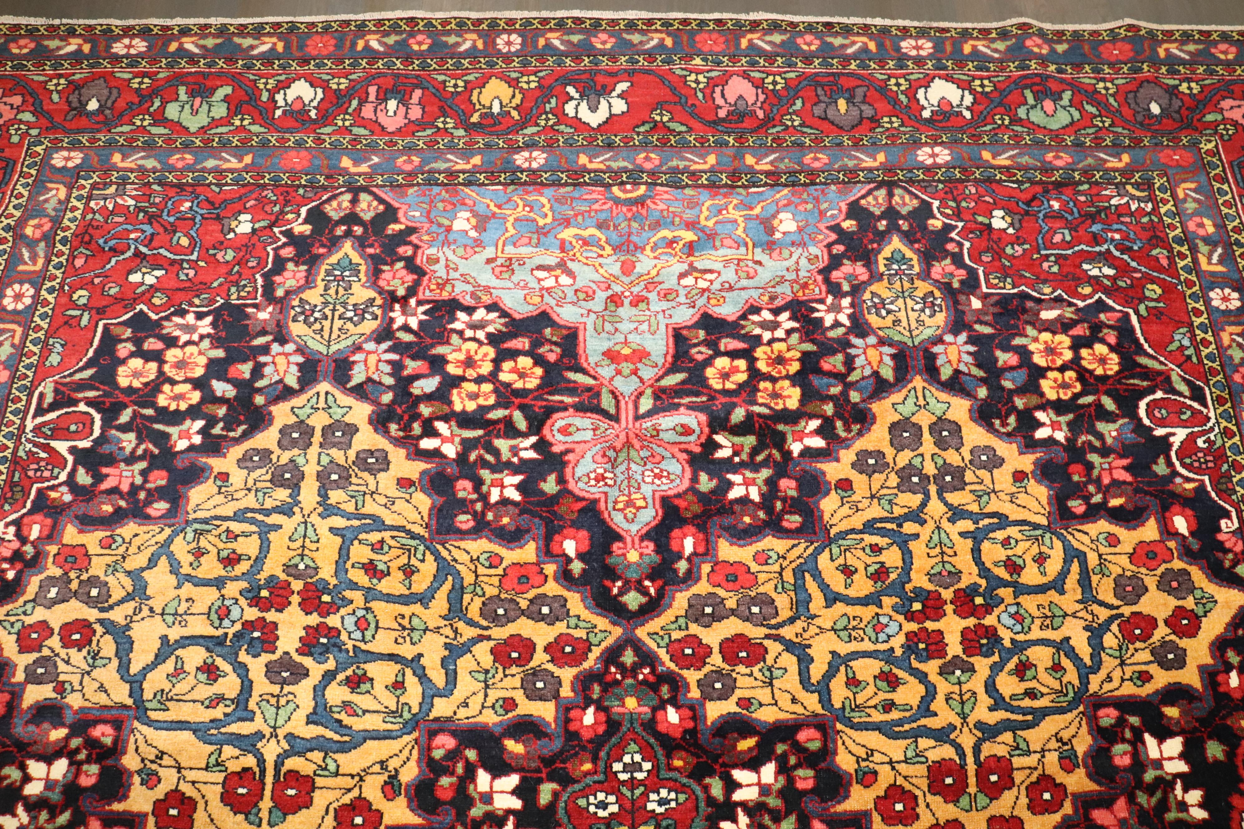 an early 20th Century Persian Bakhtiari Rug with a fun large scale colorful geometric design in jewel tones


item j4200

8'10'' x 12'