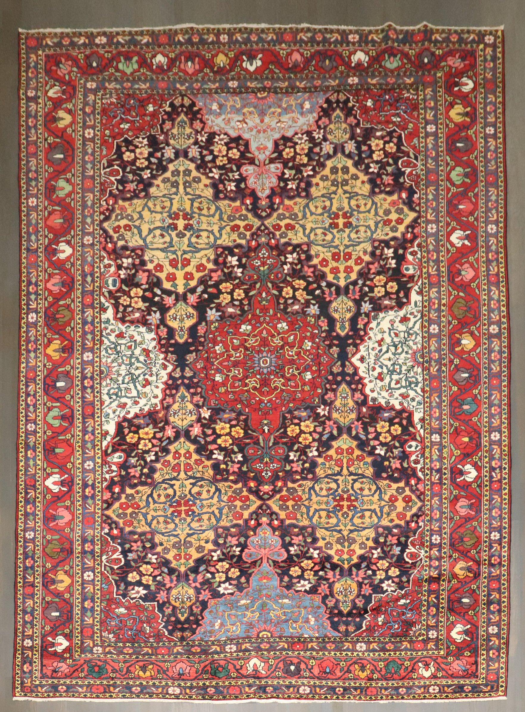 20th Century Zabihi Collection jewel Toned Persian Bakhtiari Carpet