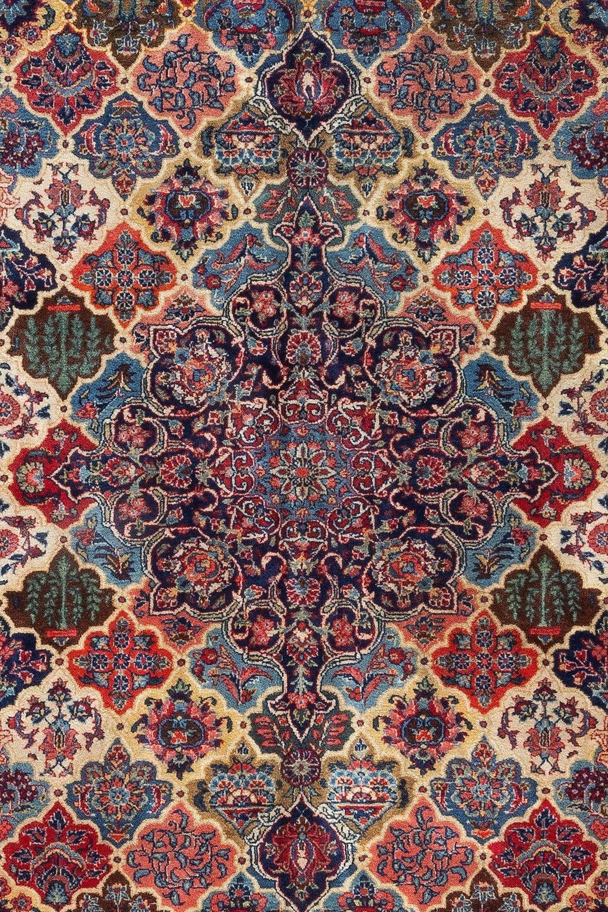 Hand-Knotted Zabihi Collection Jewel Toned Signed Oversize Persian Kashan Rug For Sale