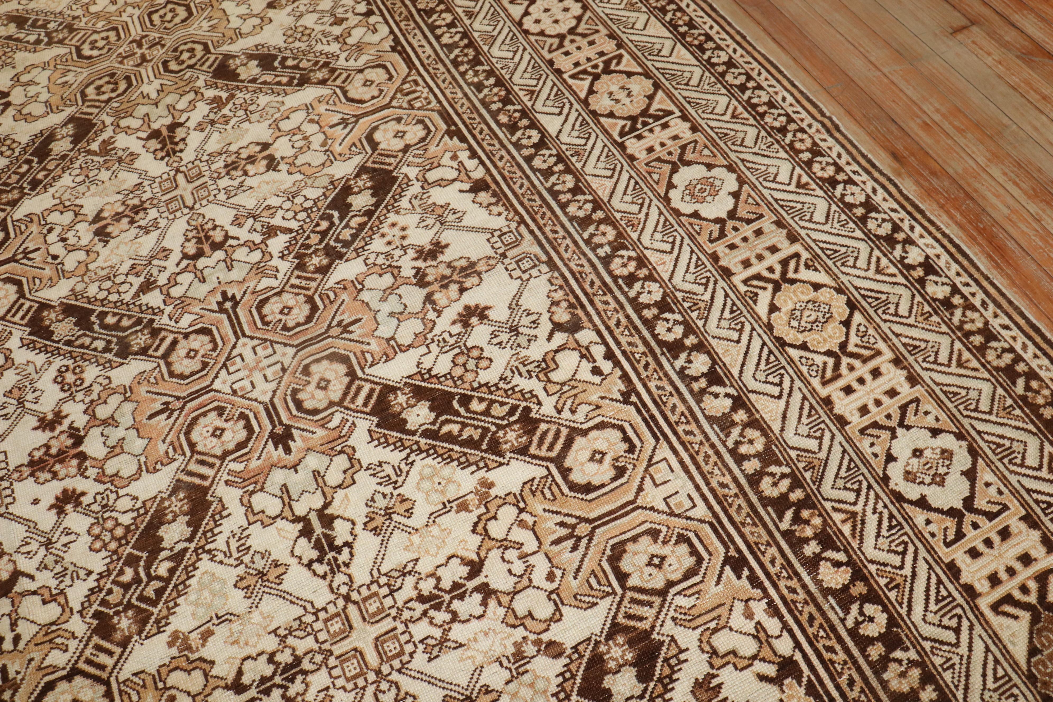 Zabihi Collection Keyhole Ersari Large Rug For Sale 3