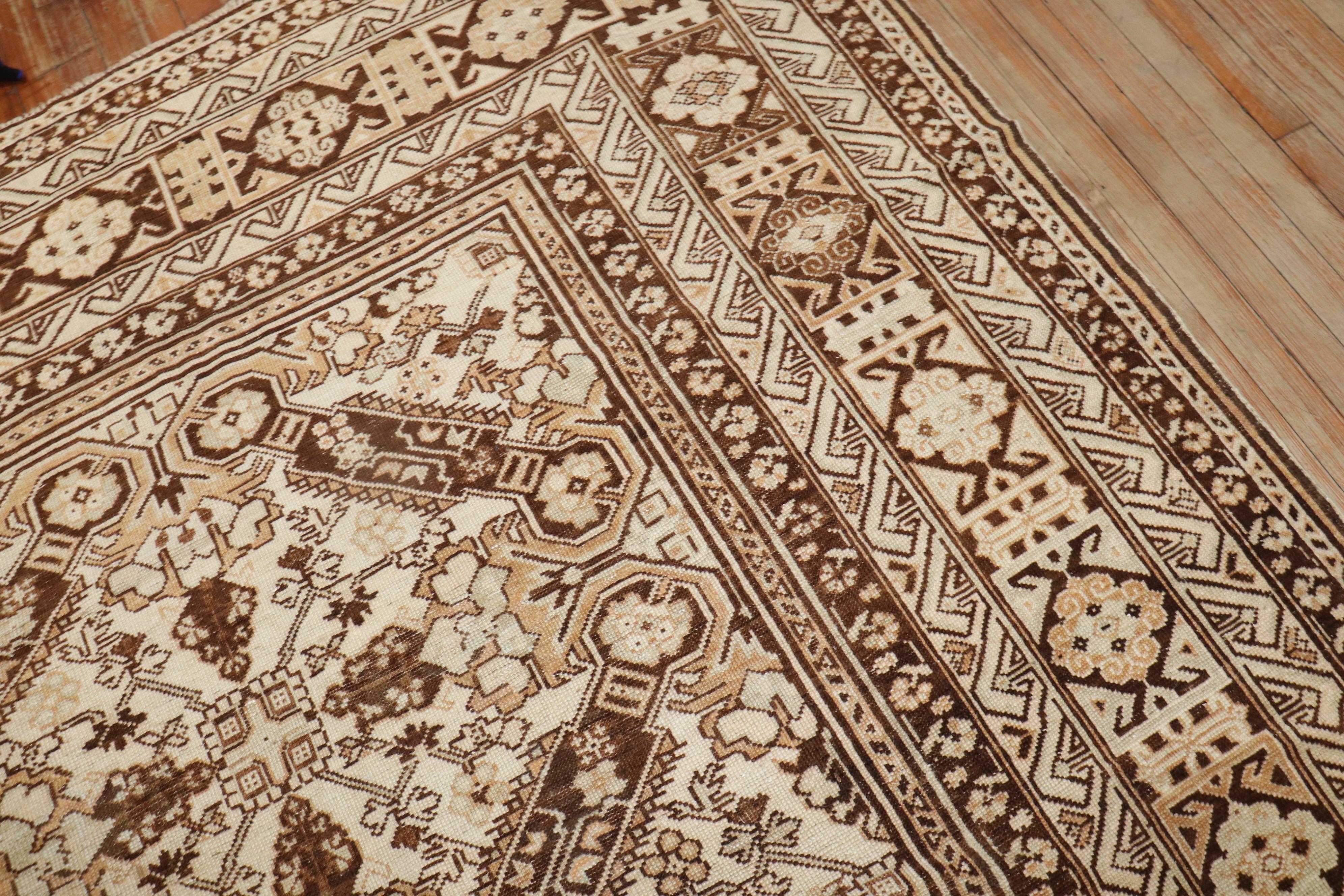 20th Century Zabihi Collection Keyhole Ersari Large Rug For Sale