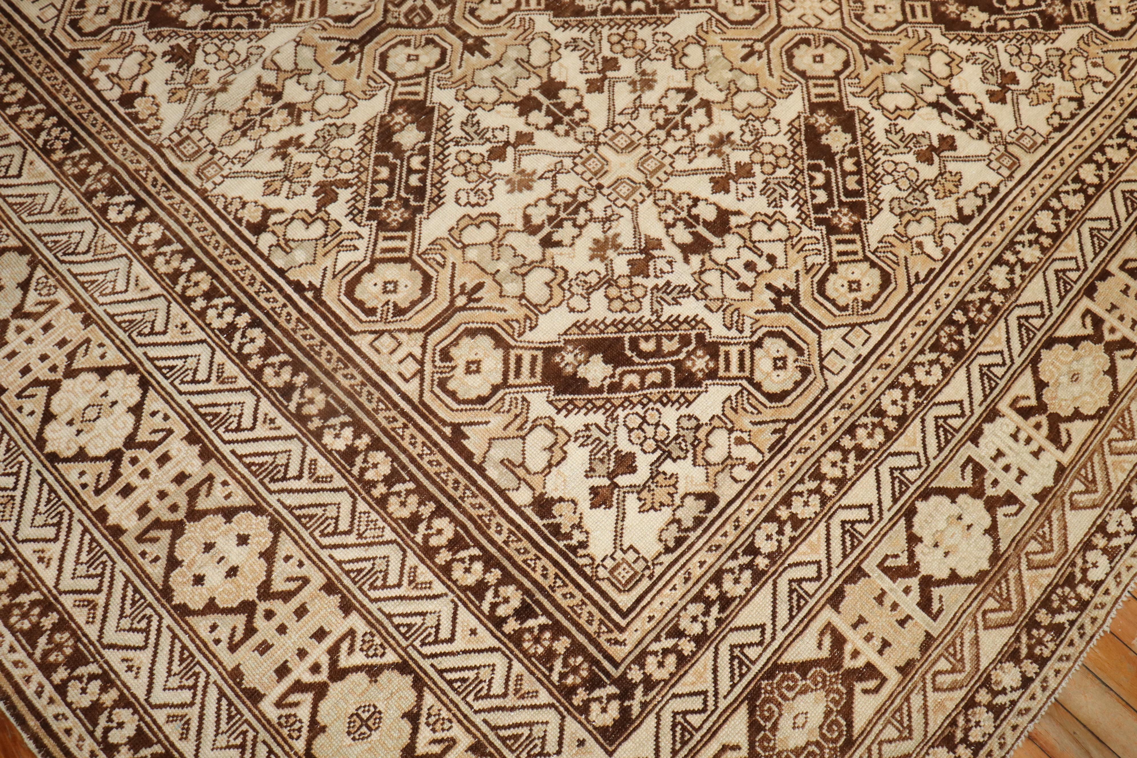 Zabihi Collection Keyhole Ersari Large Rug For Sale 1