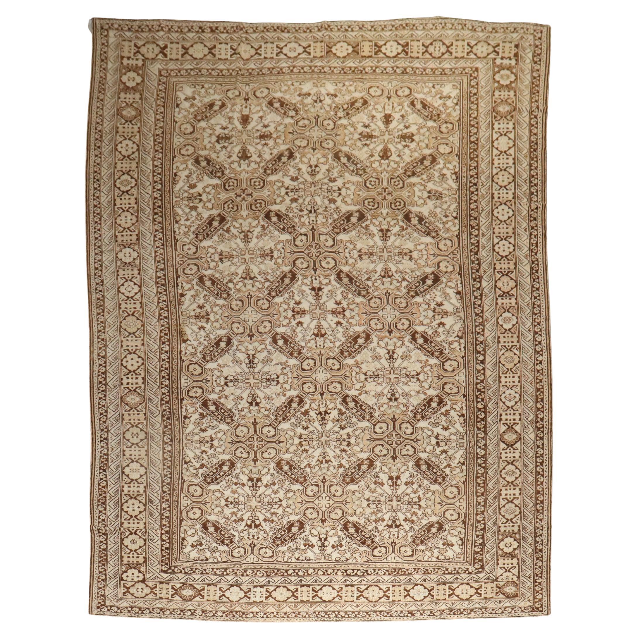 Zabihi Collection Keyhole Ersari Large Rug For Sale