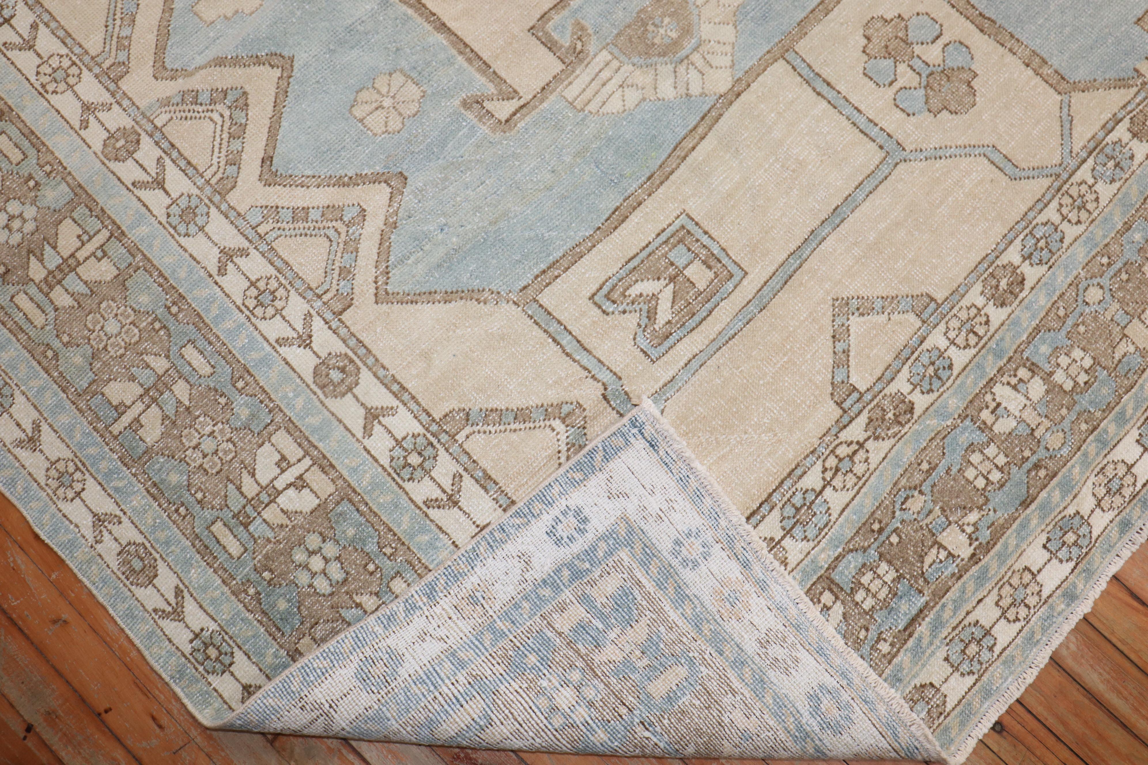 Tappeto persiano Zabihi Collection Khaki Light Blue in vendita 3