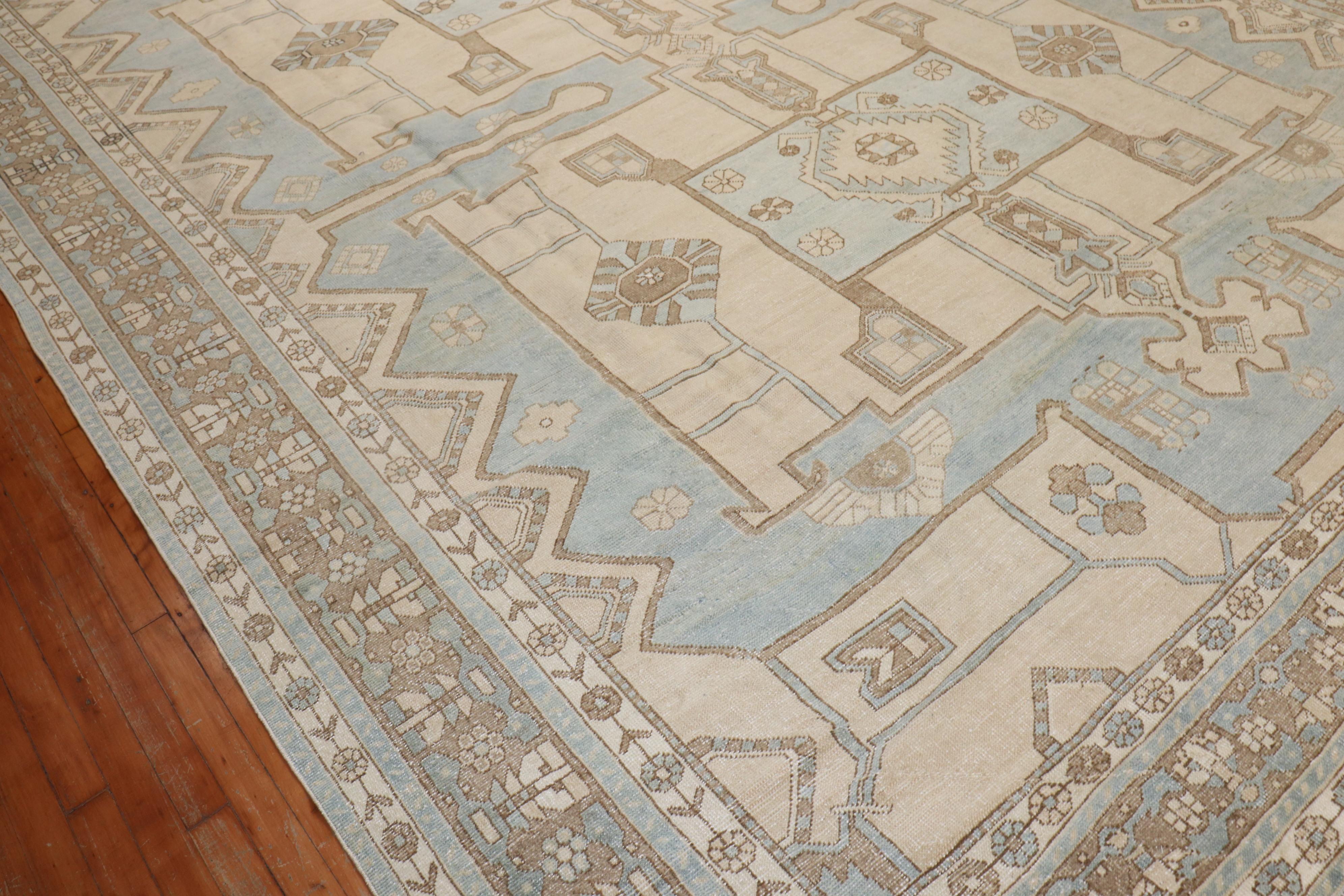 Tappeto persiano Zabihi Collection Khaki Light Blue in vendita 4
