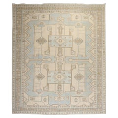 Zabihi Collection Khaki Light Blue Persian Rug