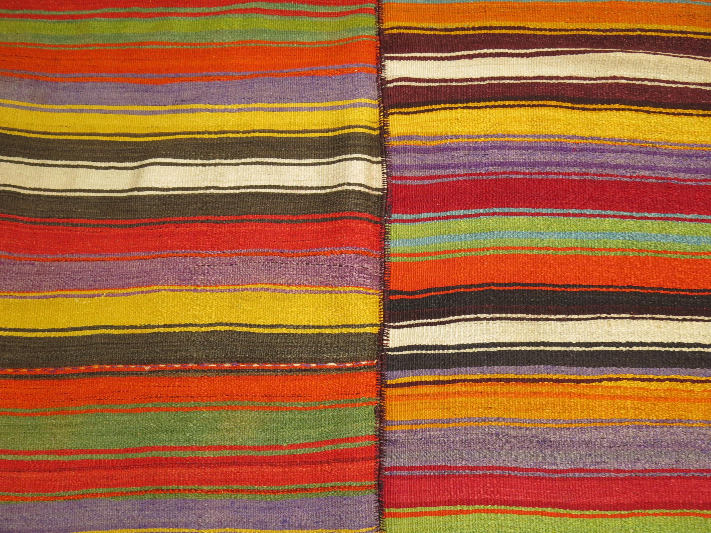 Navajo Zabihi Collection Kilim Gallery Runner (a) Gallery in vendita