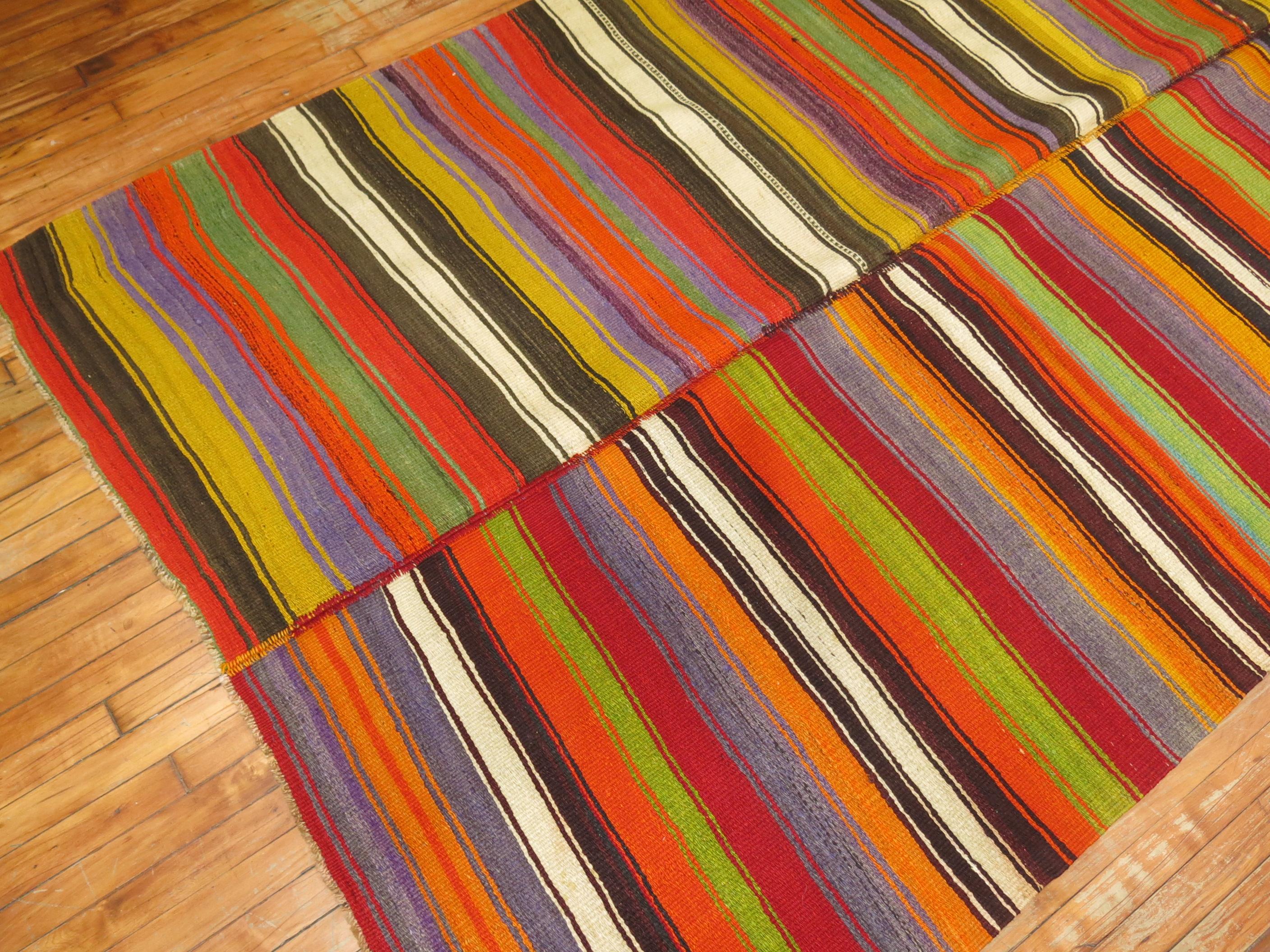 Annodato a mano Zabihi Collection Kilim Gallery Runner (a) Gallery in vendita