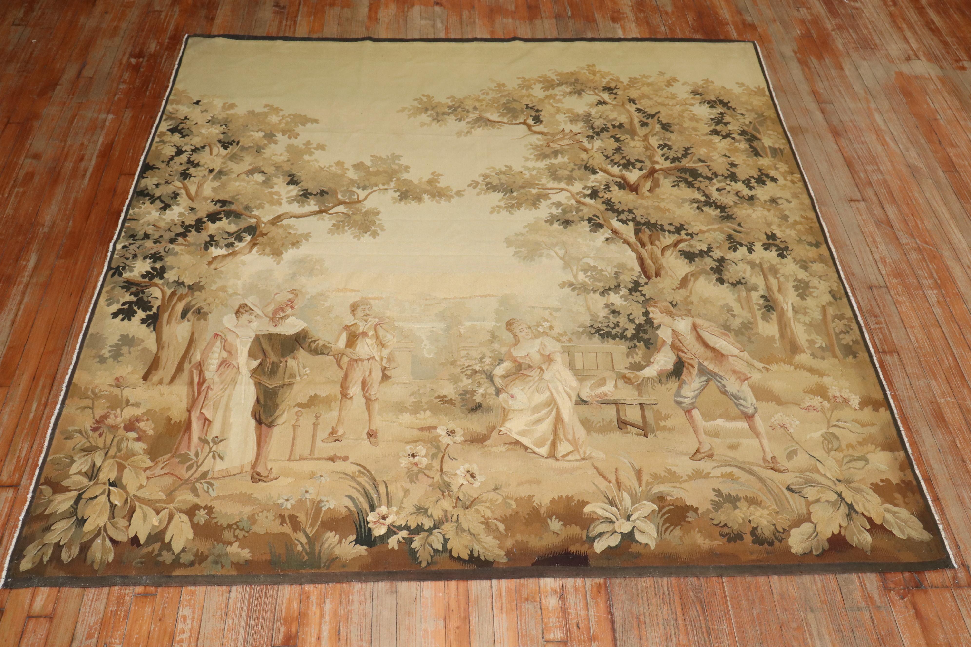 Vienna Secession Zabihi Collection Large 19th Century French Tapestry  For Sale