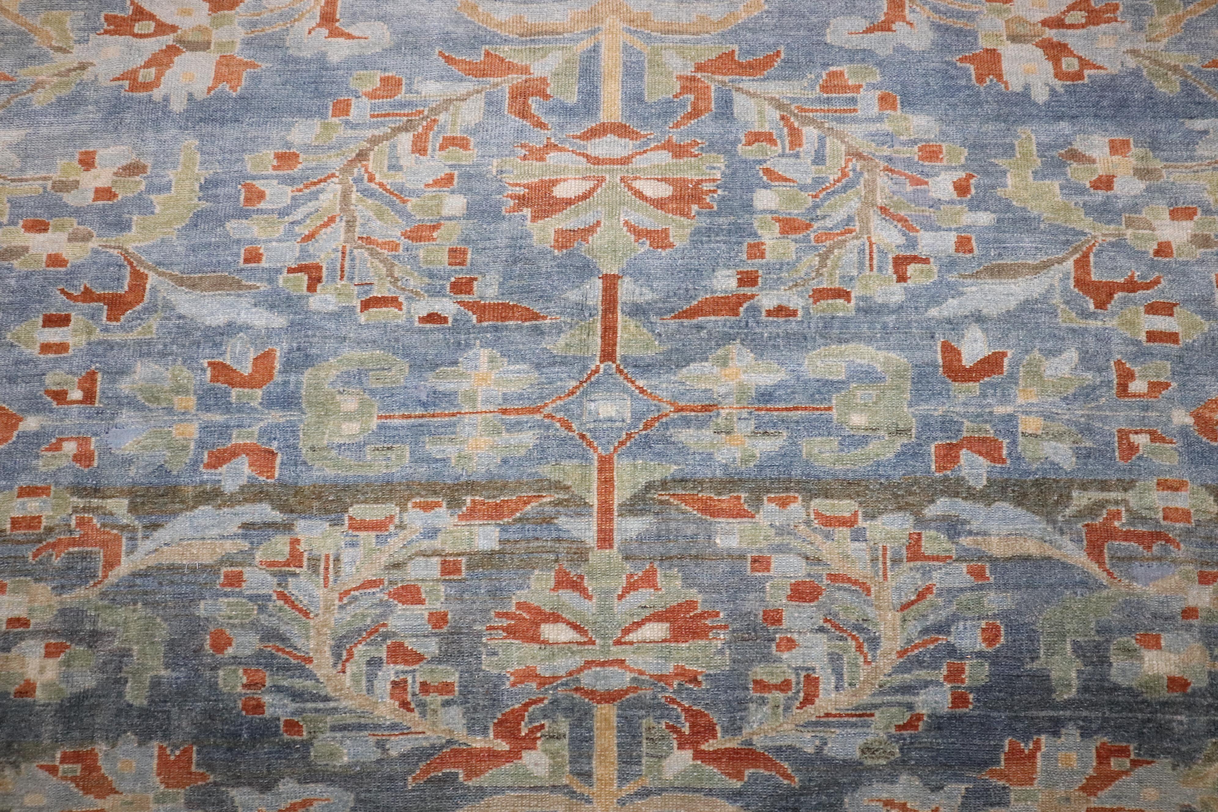 XX secolo Zabihi Collection'S Tappeto grande blu antico persiano Malayer in vendita