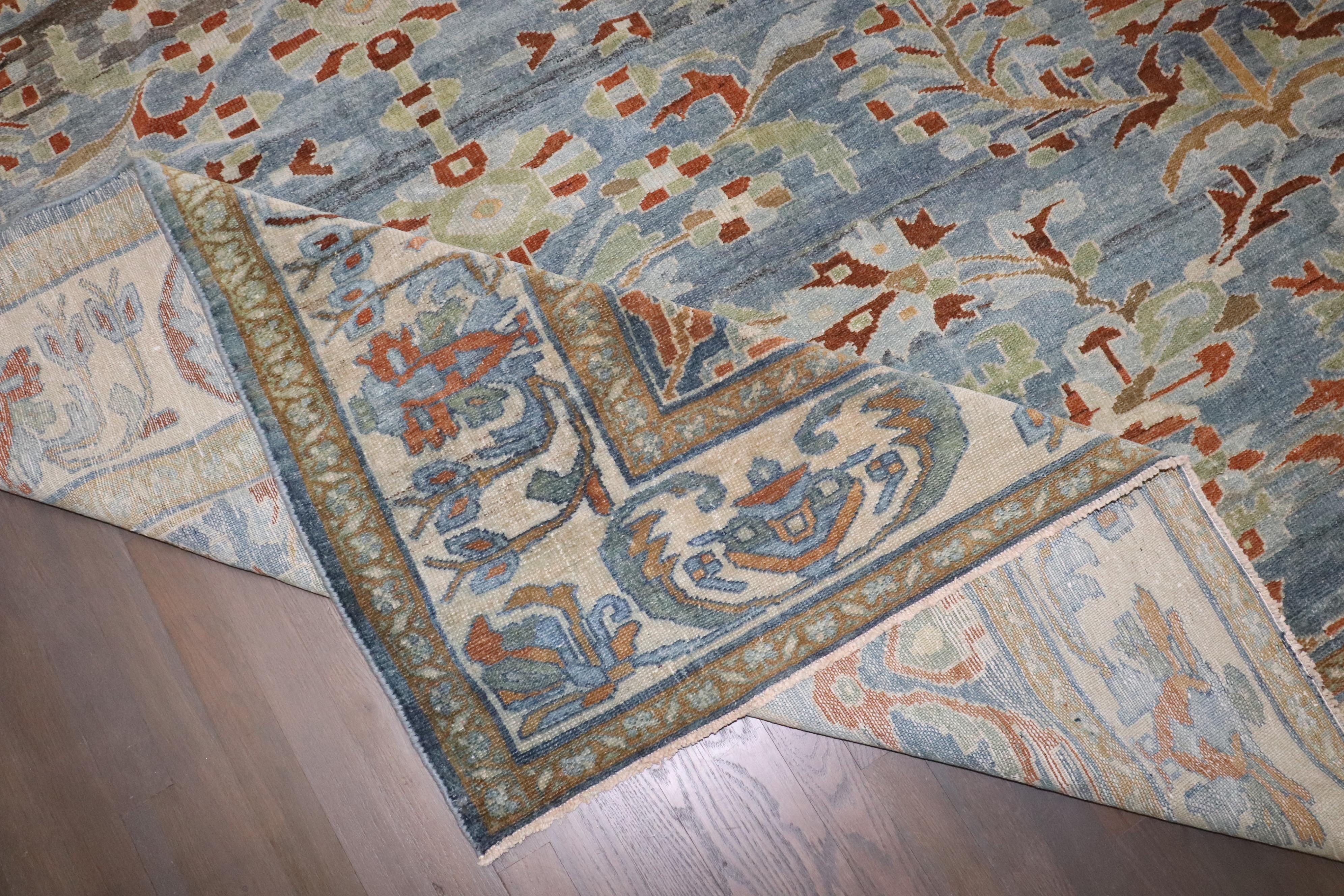 Zabihi Collection'S Tappeto grande blu antico persiano Malayer in vendita 2