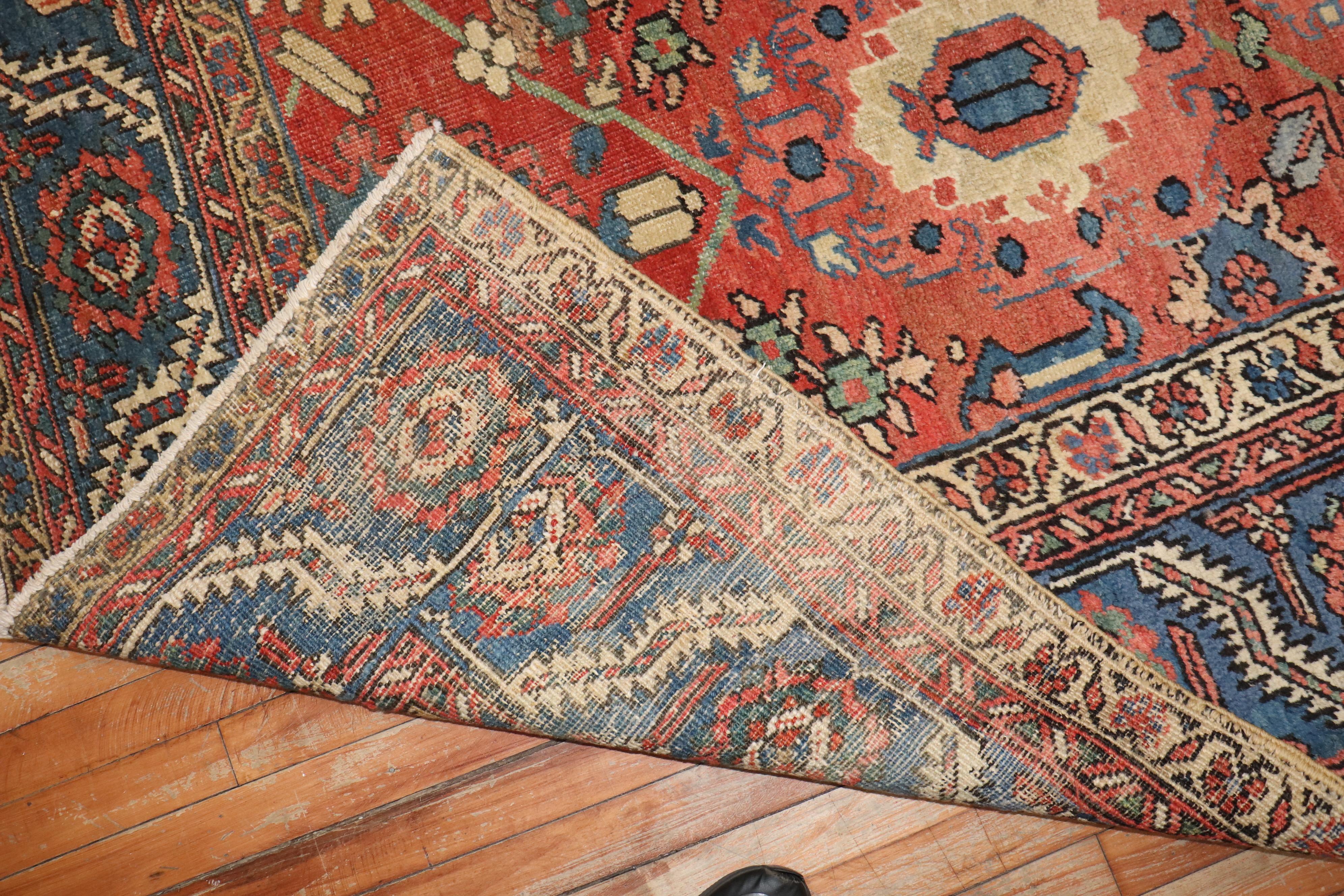 Zabihi Collection Large Antique Persian Heriz Rug For Sale 2