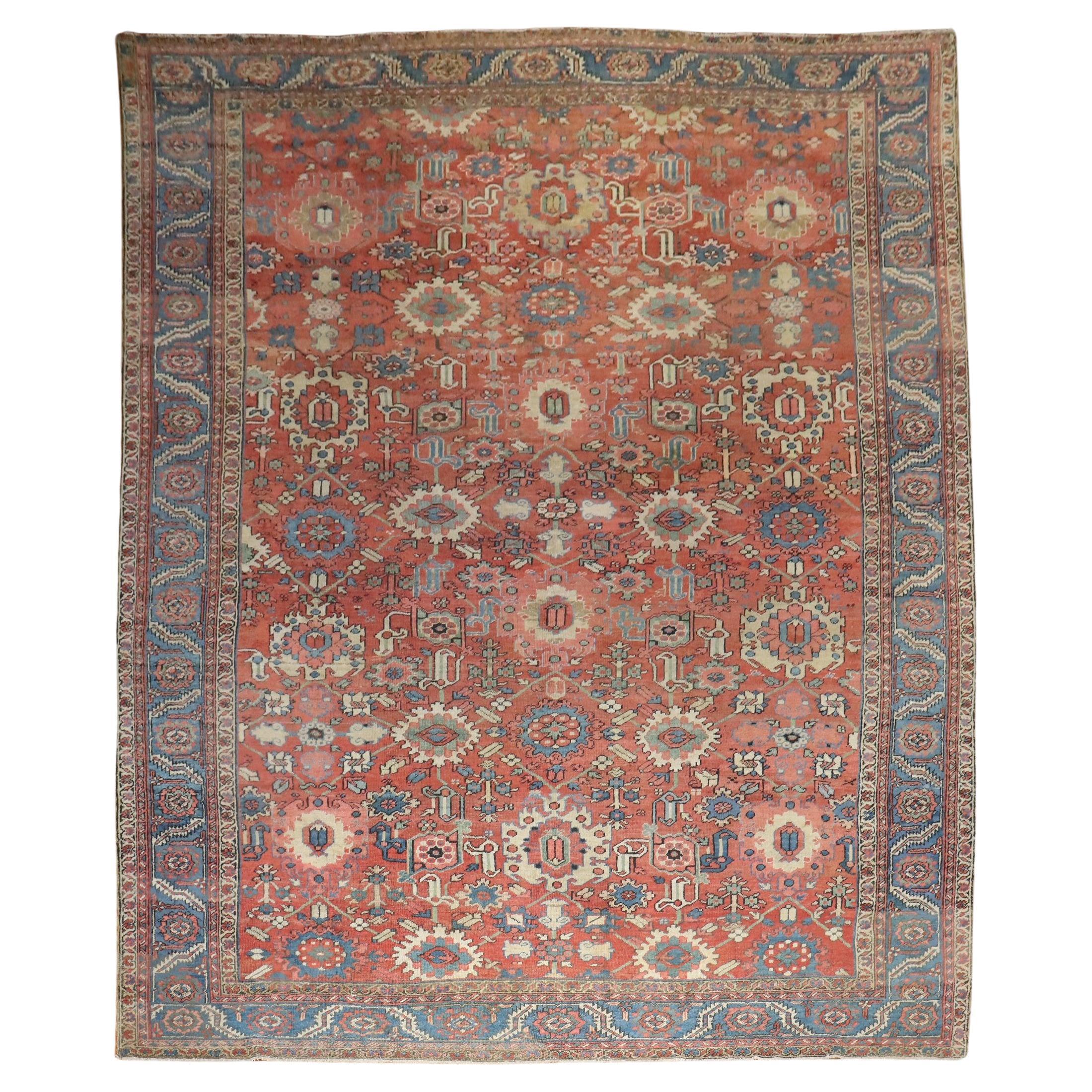 Zabihi Collection Large Antique Persian Heriz Rug For Sale