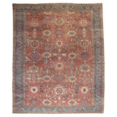 Zabihi Collection Großer antiker persischer Heriz-Teppich