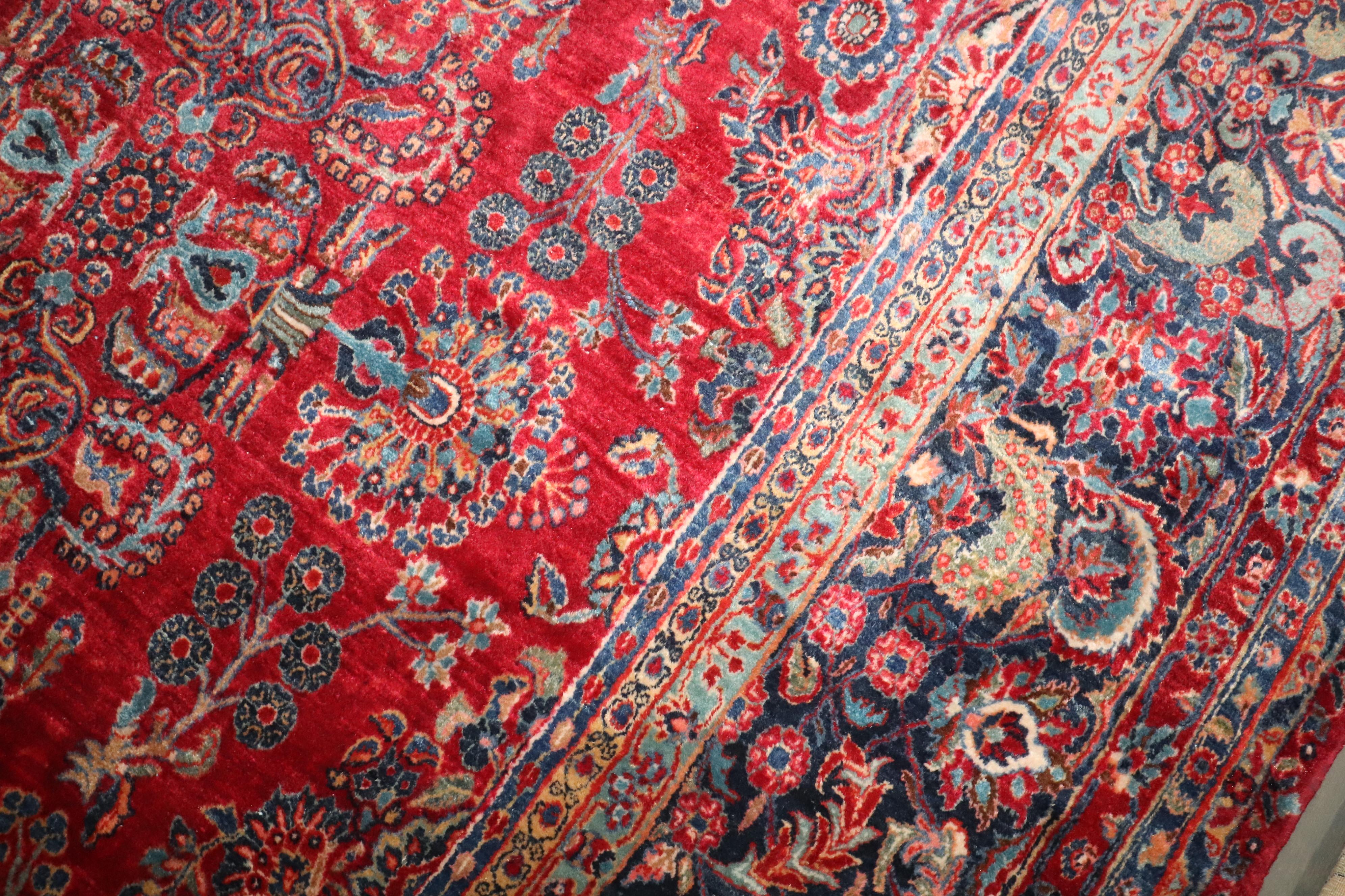 Zabihi Collection Large Antique Persian Sarouk Persa en venta