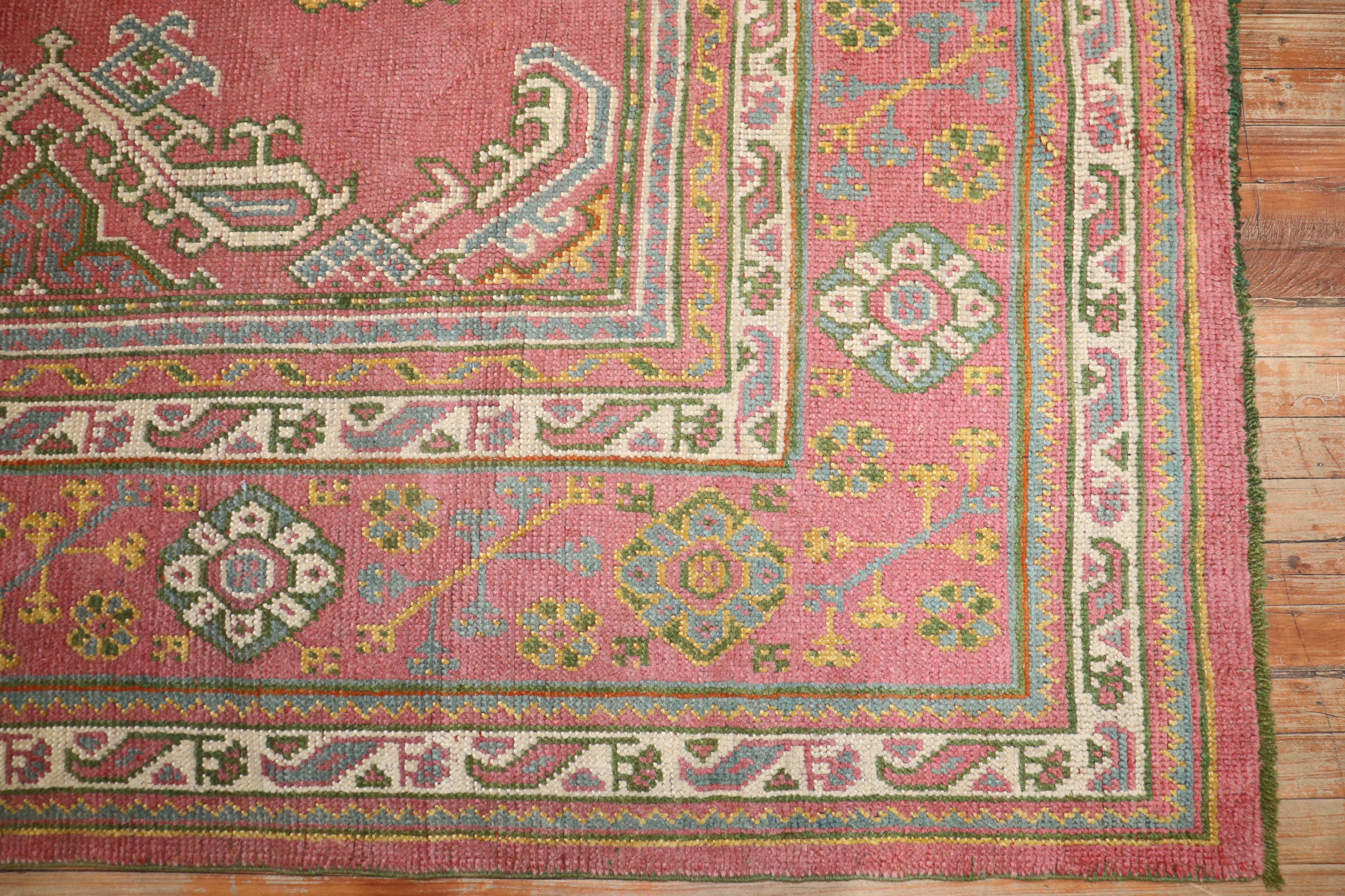 Colección Zabihi Alfombra Oushak Turca Antigua Grande Turco en venta