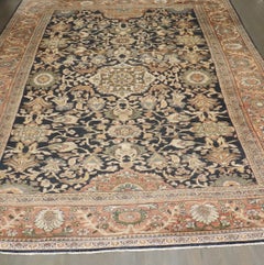 Zabihi Collection Large Brown Antique Persian Mahal Rug