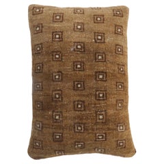 Zabihi Collection Large Brown Vintage Turkish Rug Pillow
