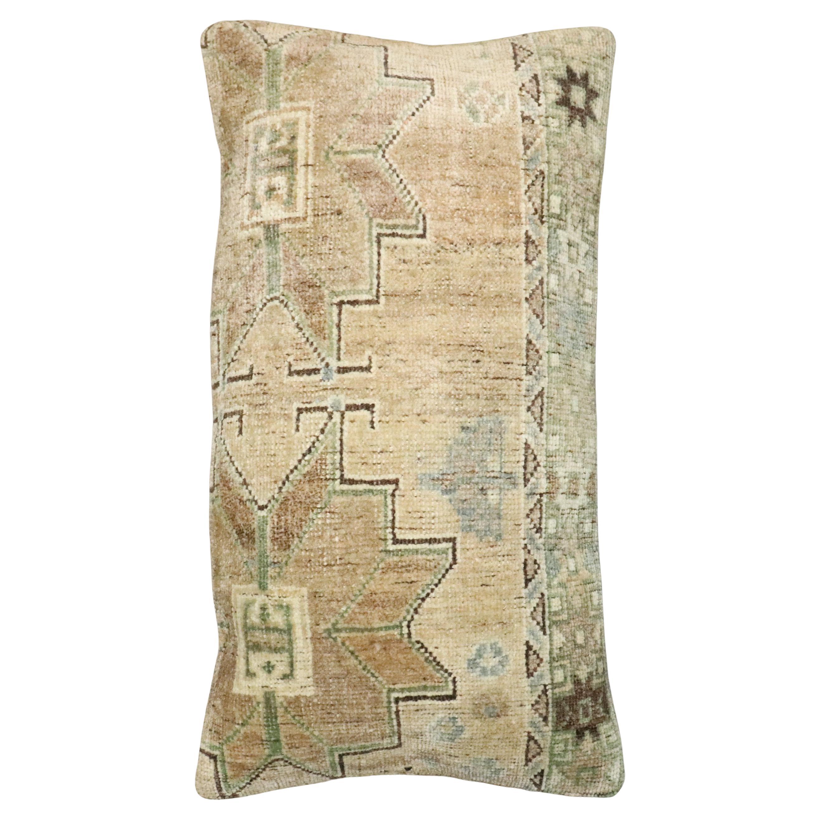 Zabihi Collection Large Floor Size Vintage Turkish Rug Pillow