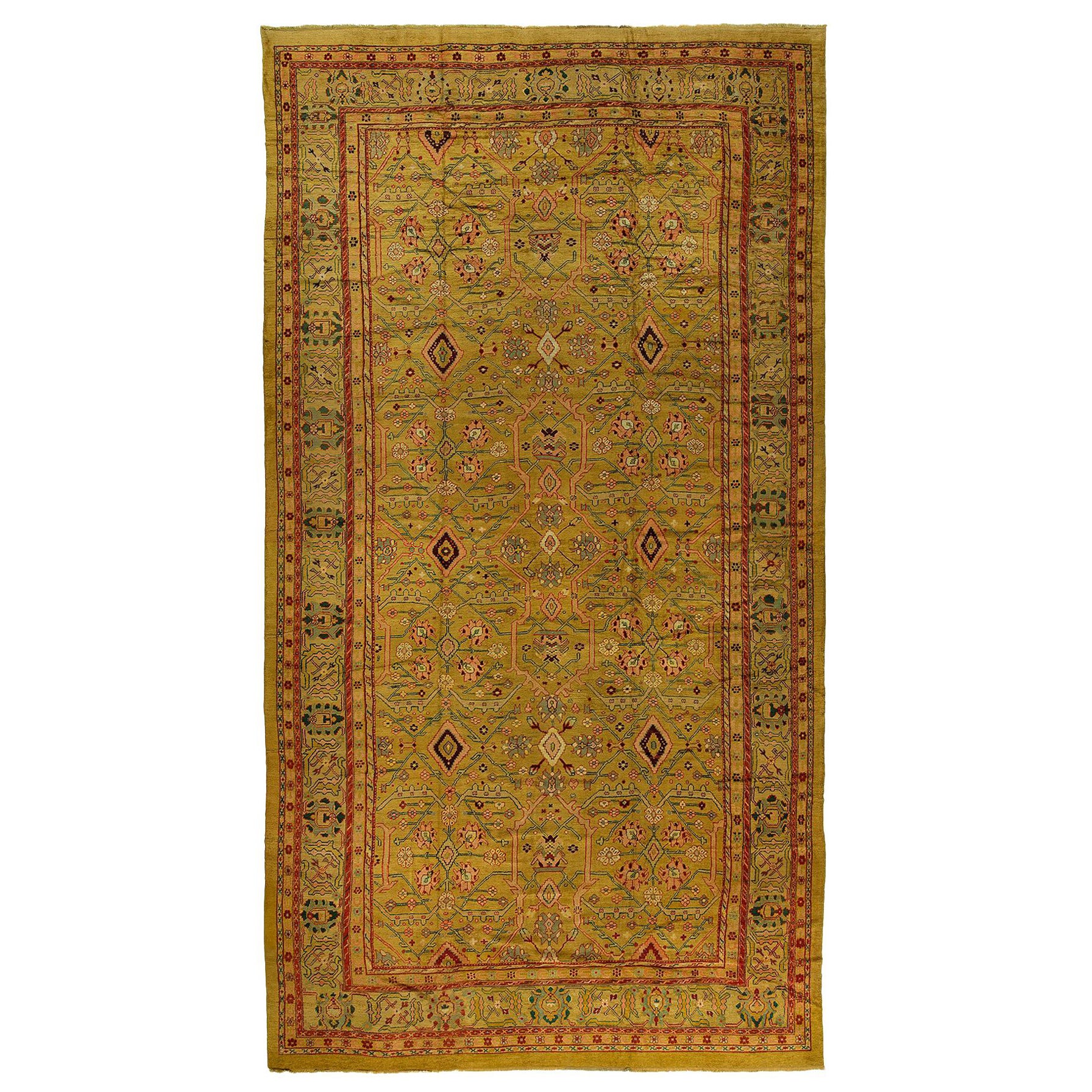 Antiker türkischer Oushak-Teppich