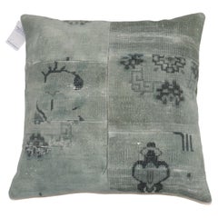 Zabihi Collection Large Green Chinese Rug Pillow