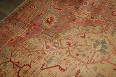 Zabihi Collection Large Green Pink Antique Turkish Oushak Rug
