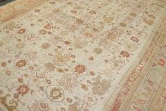 Zabihi Collection Large Ivory Antique Turkish Oushak Rug