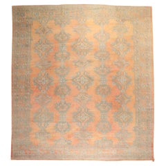 Grand tapis orange antique Oushak de la collection Zabihi
