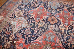 Zabihi Collection Large Scale Worn Antique Persian Bidjar Rug