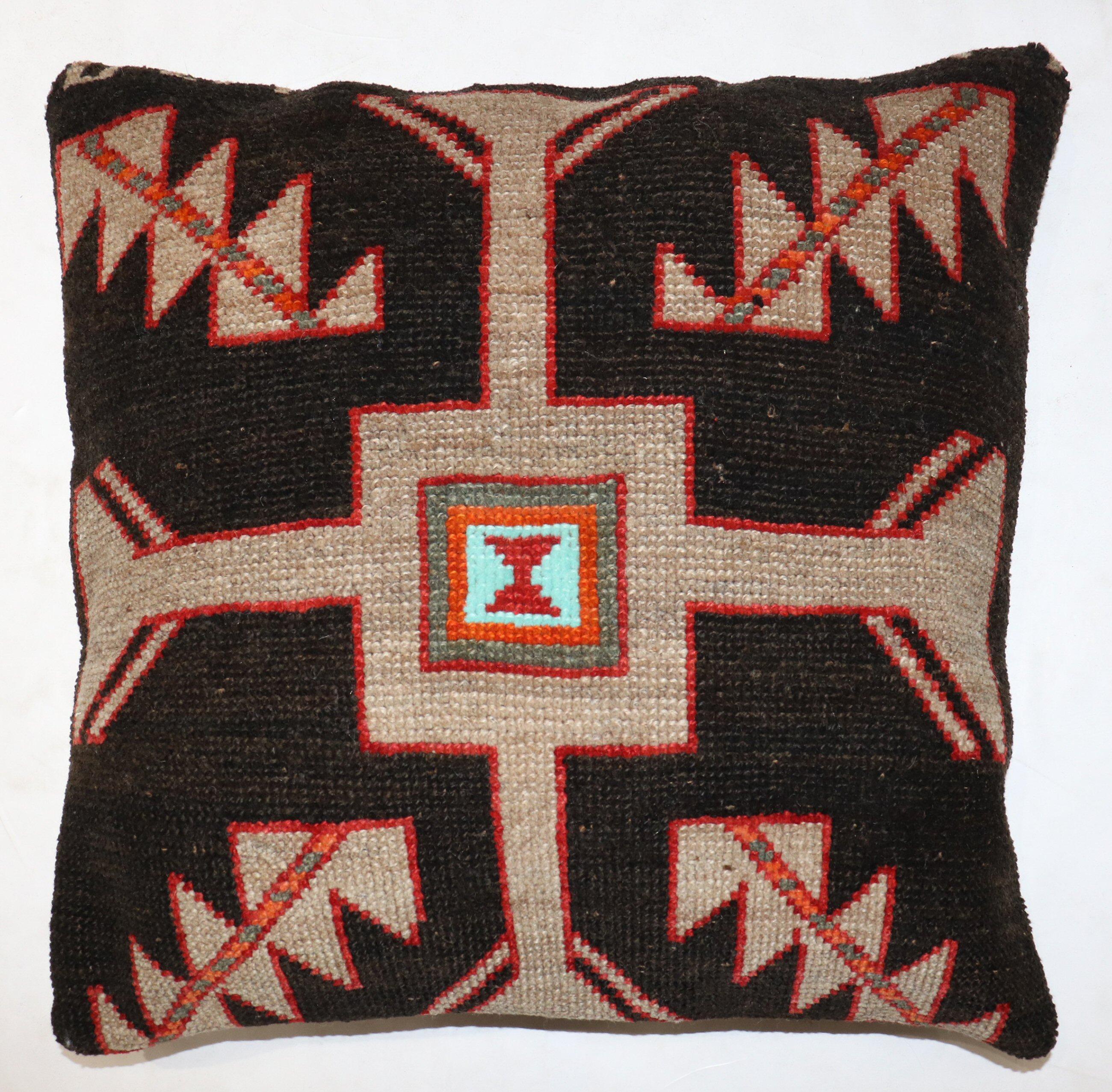 Pillow made from a mid 20th century turkish rug

size 2' x 2' 4