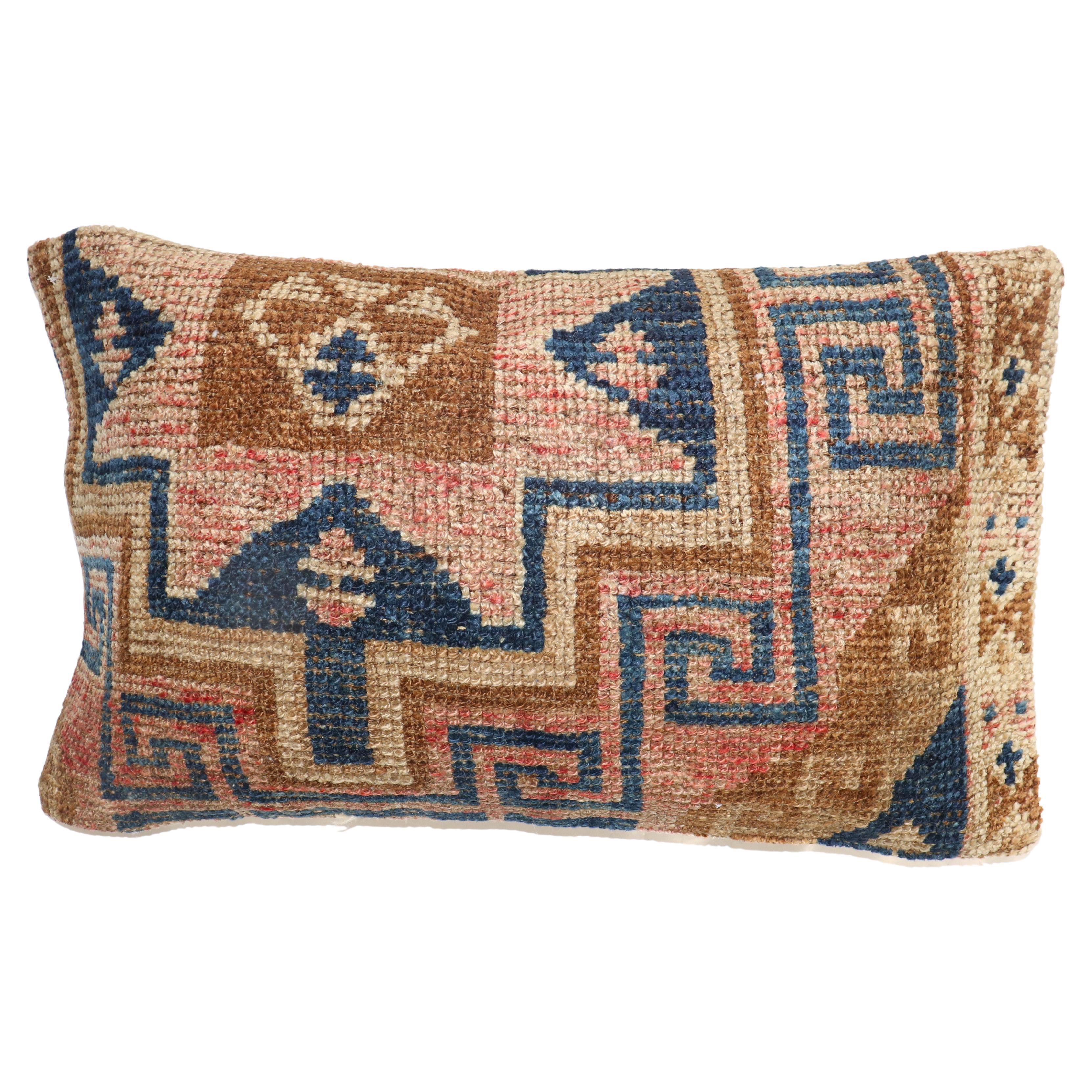 Zabihi Collection Large Vintage Turkish Rug Pillow, 17'' x 31''