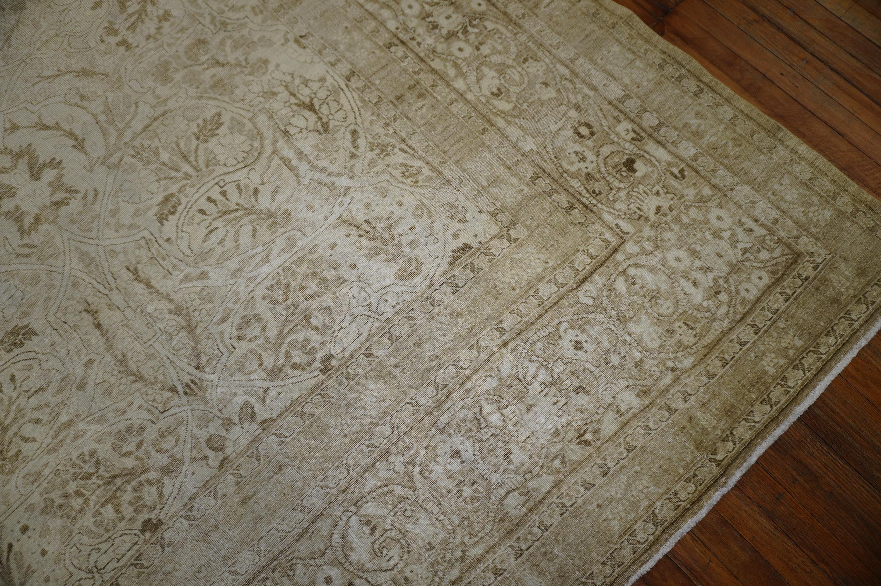 Tappeto Tabriz persiano antico bianco grande della Collection'S in vendita 4