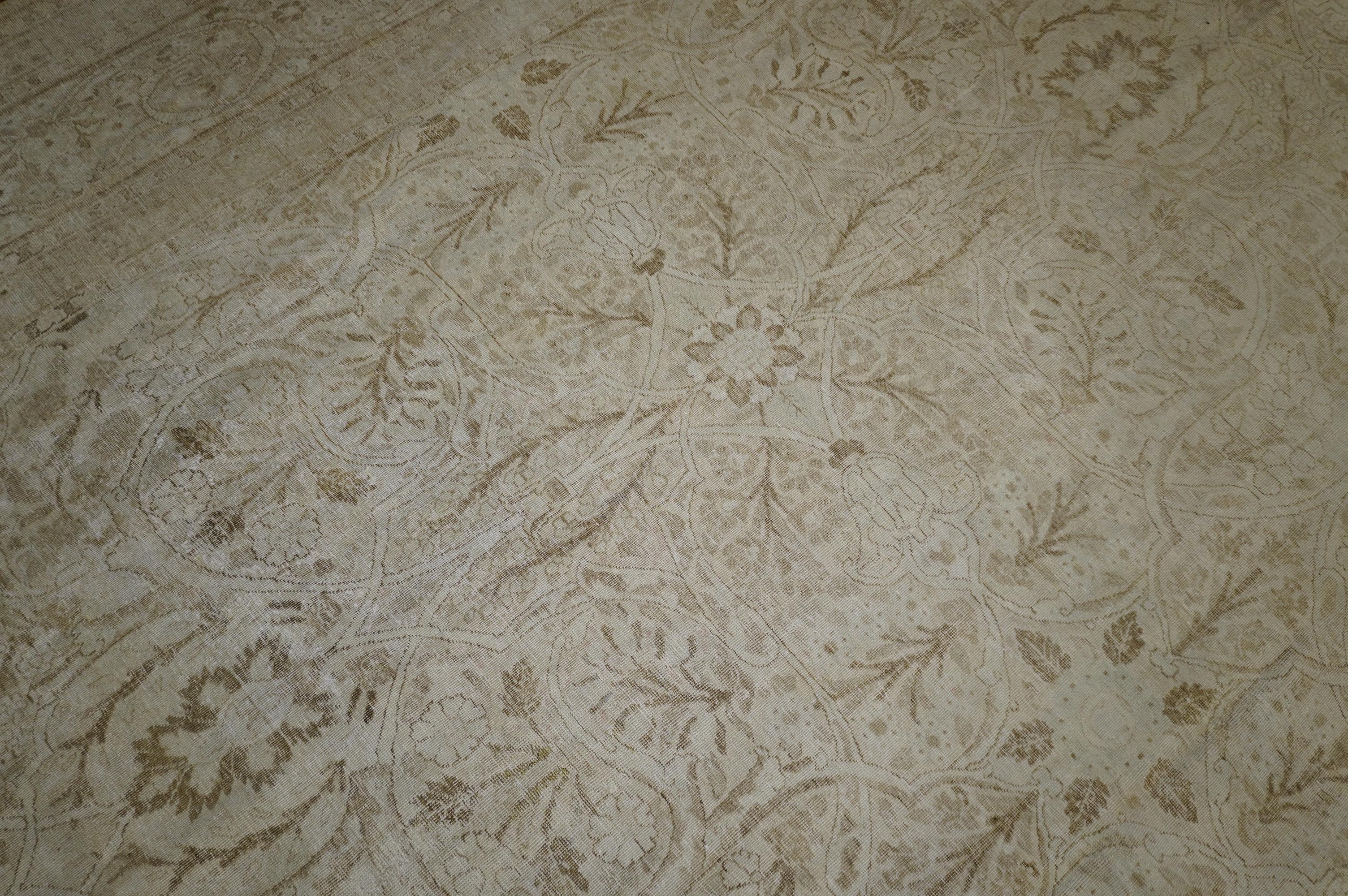 Tappeto Tabriz persiano antico bianco grande della Collection'S in vendita 6
