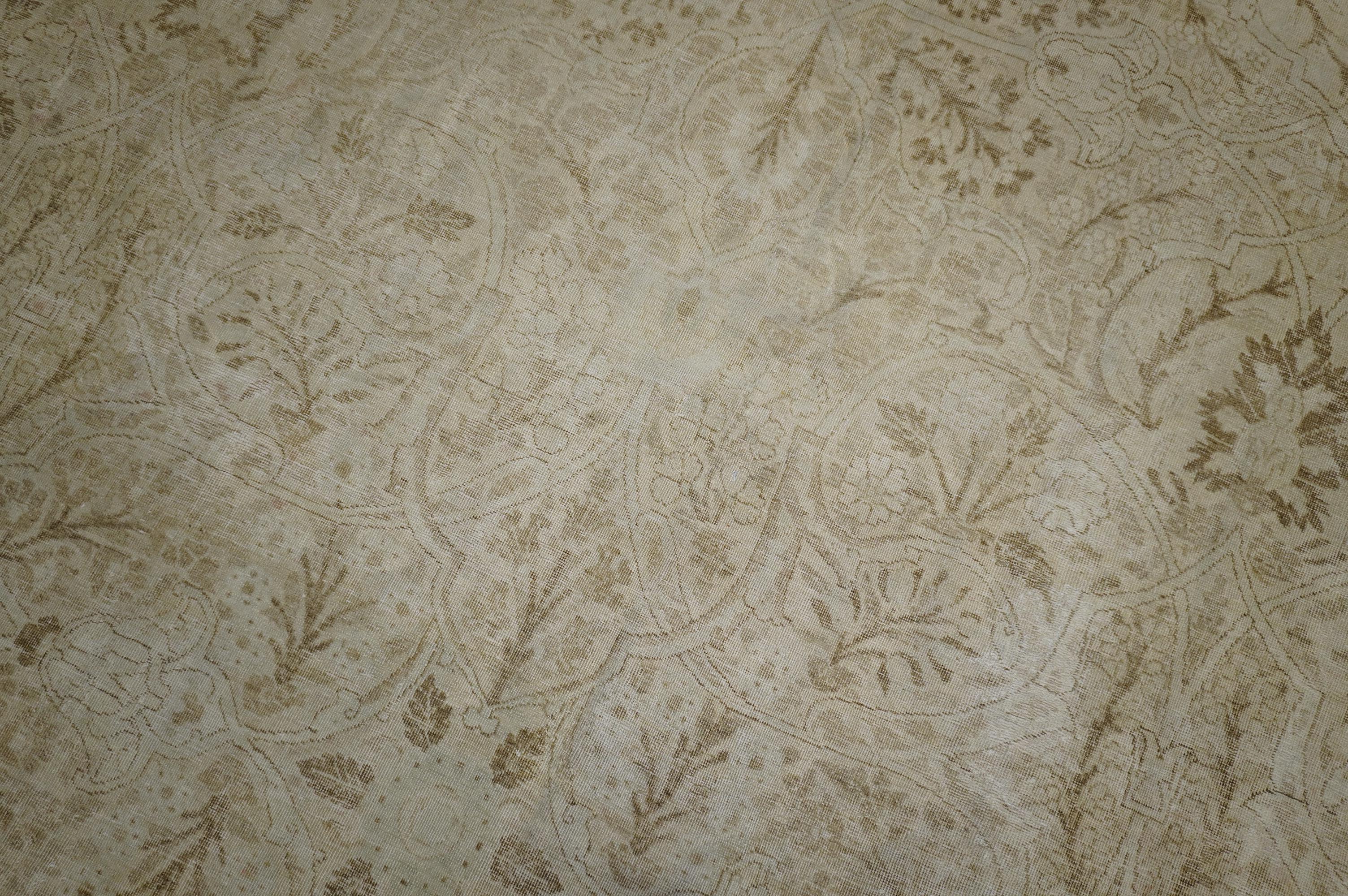 Tappeto Tabriz persiano antico bianco grande della Collection'S in vendita 7