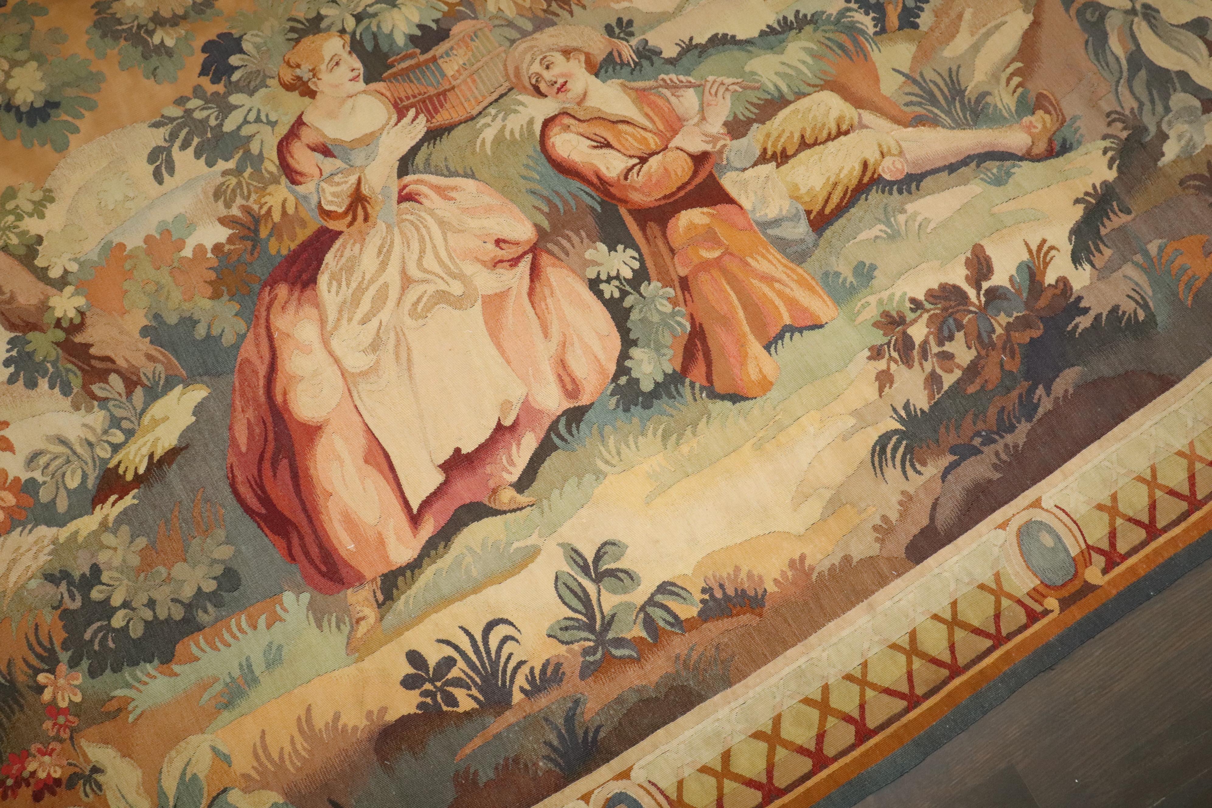 Asian Zabihi Collection late 19th Century French Tapestry For Sale