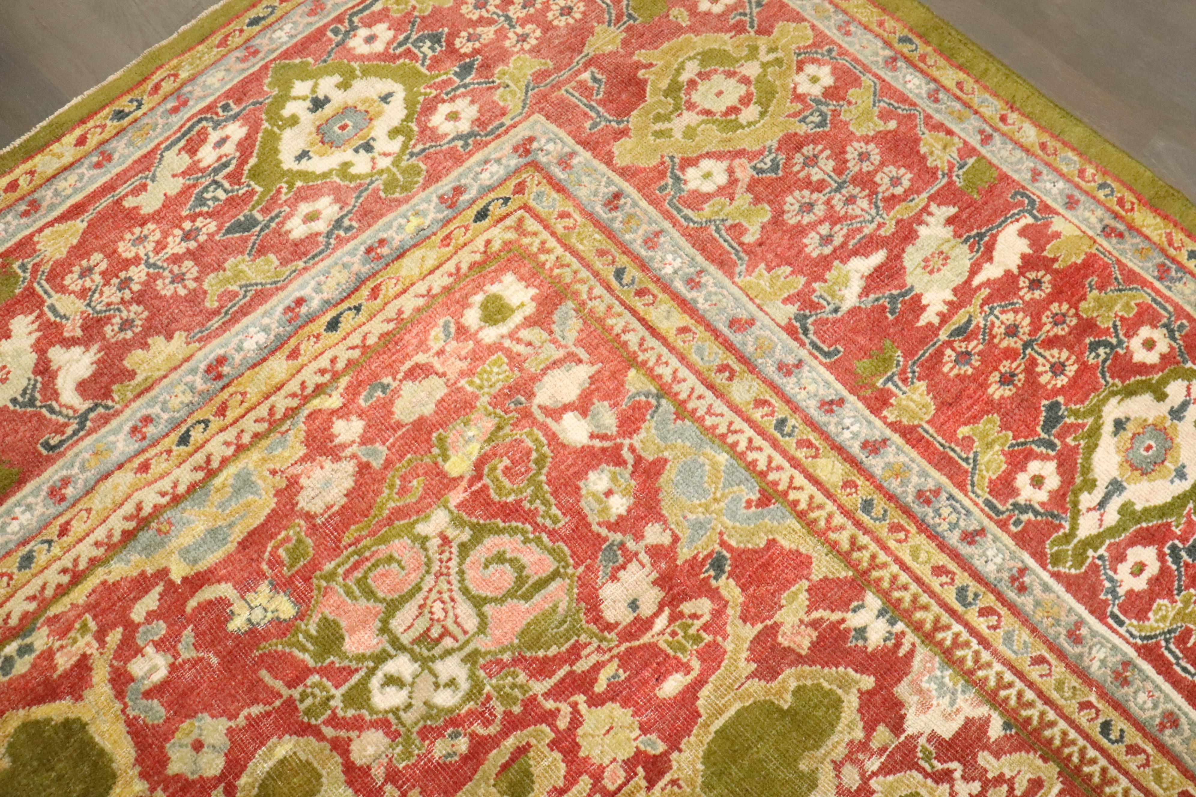 Grüner Sultanabad-Teppich aus der Zabihi-Kollektion des späten 19. Jahrhunderts im Angebot 2