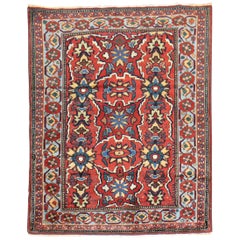 Zabihi Collection Late 19th Century Red Blue Rug, 3'2'' x 4'1''