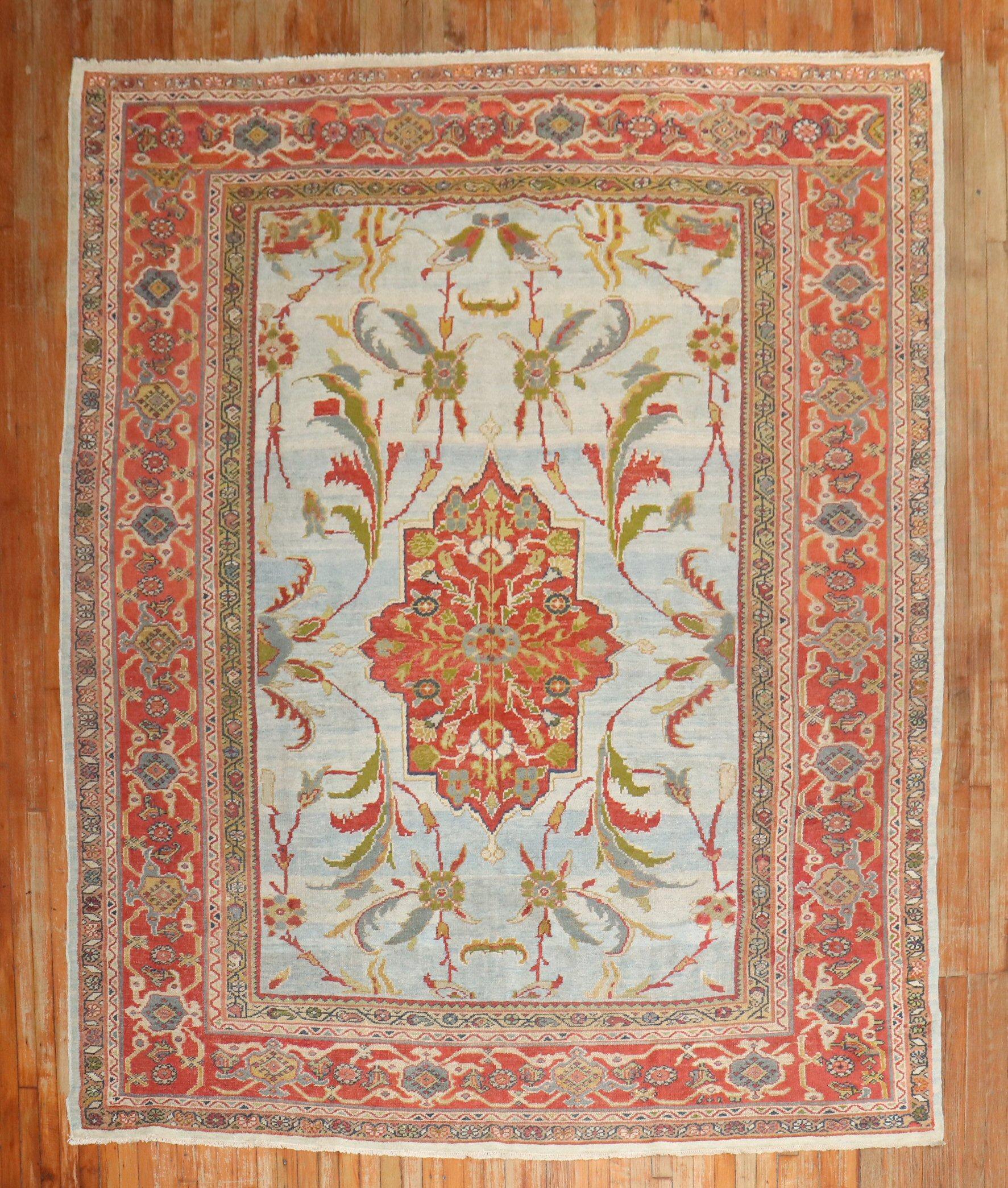 XIX secolo Zabihi Collection'S Rugs del tardo 19° secolo Sultanabad in vendita