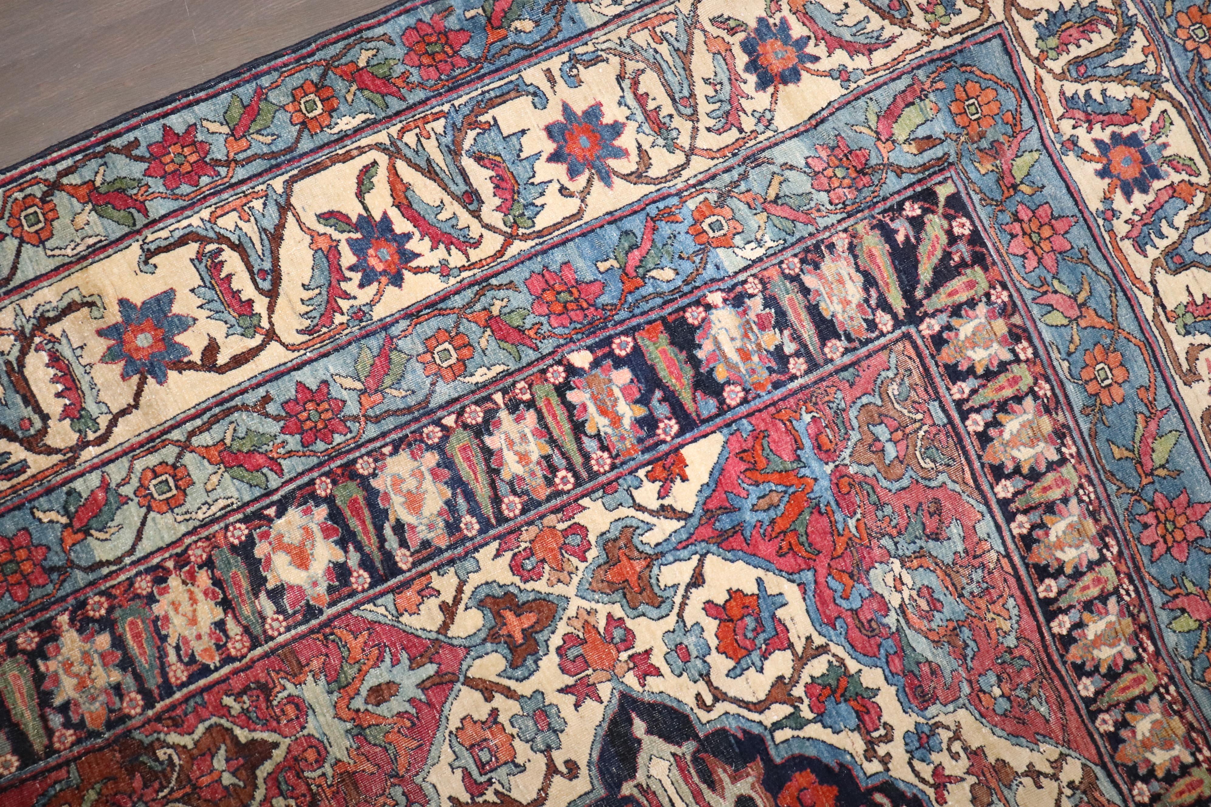 Zabihi Collection Lavar Kerman Large Scale rug In Good Condition For Sale In New York, NY
