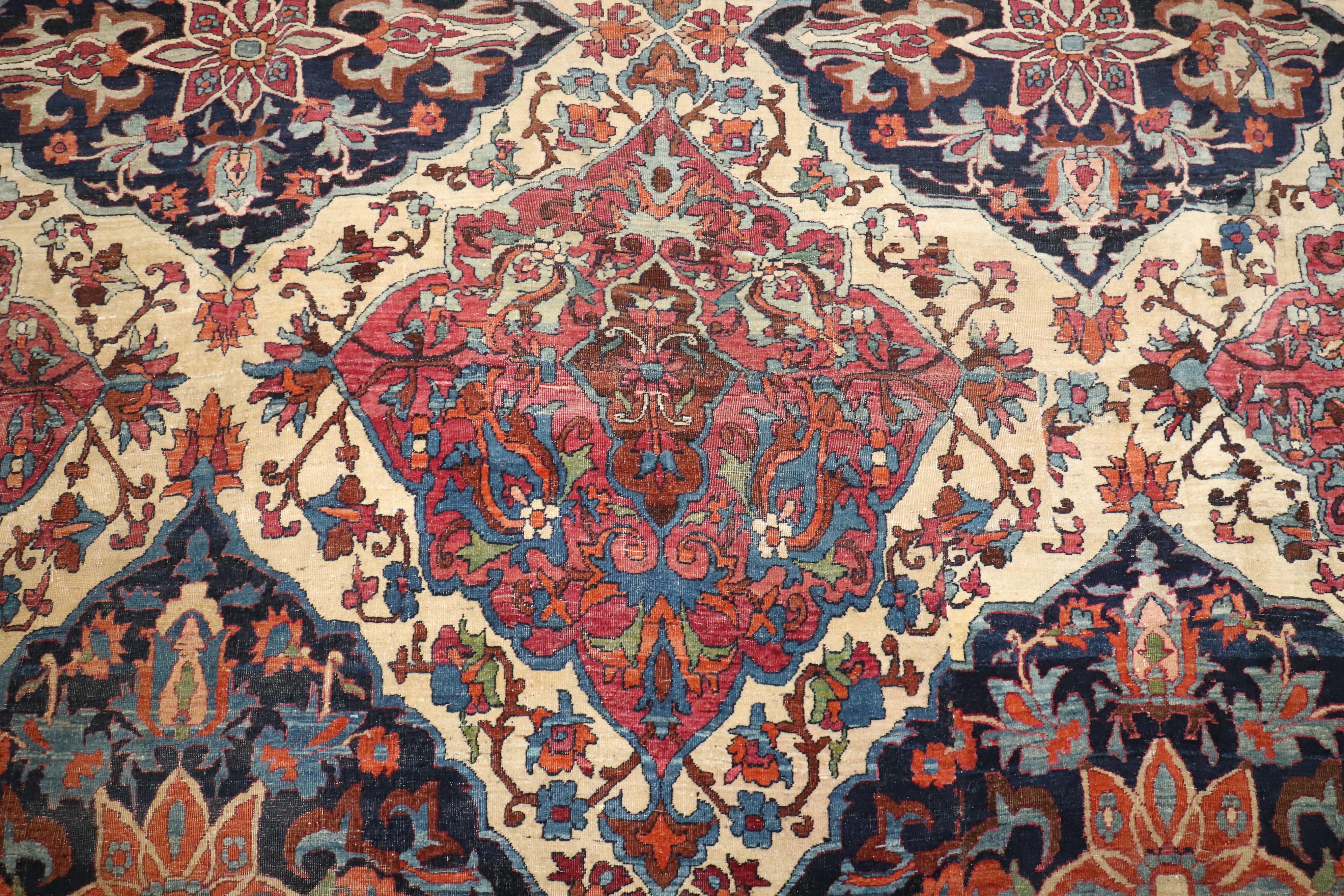 Zabihi Collection Lavar Kerman Large Scale rug For Sale 1