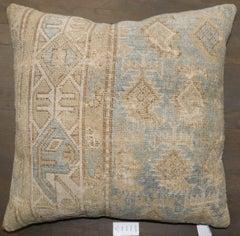 Zabihi Collection Light Blue Afghan Large Square Rug Pillow