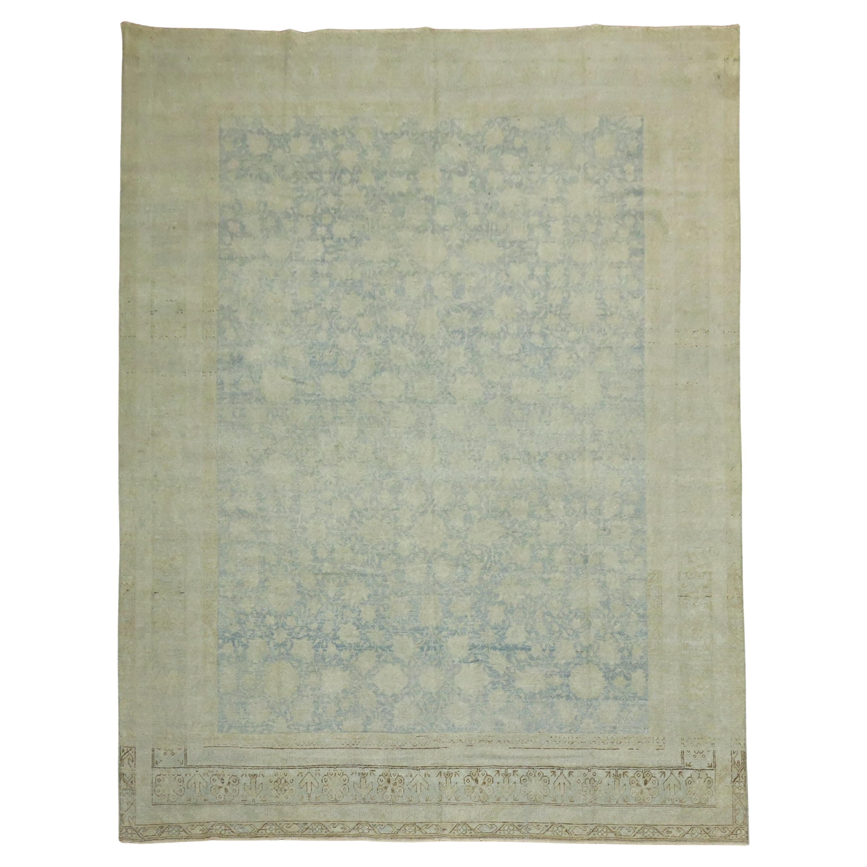 The Collective Light Blue Vintage East Turkestan Rug (tapis du Turkestan oriental)